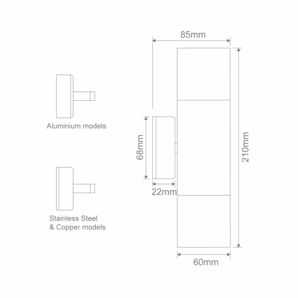 Shadow 2LT Wall Bracket 240V GU10 TRIO
