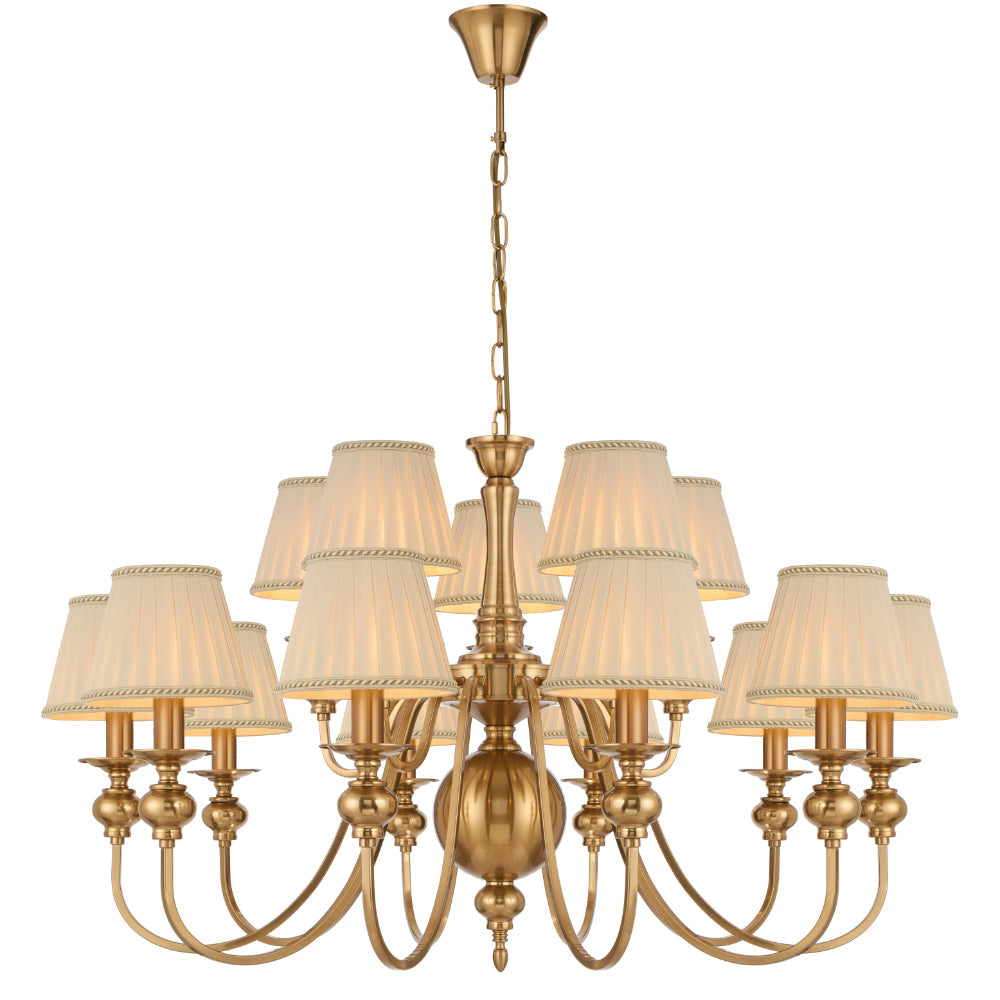 SIEDEL 15 LIGHT PENDANT W/SHADE