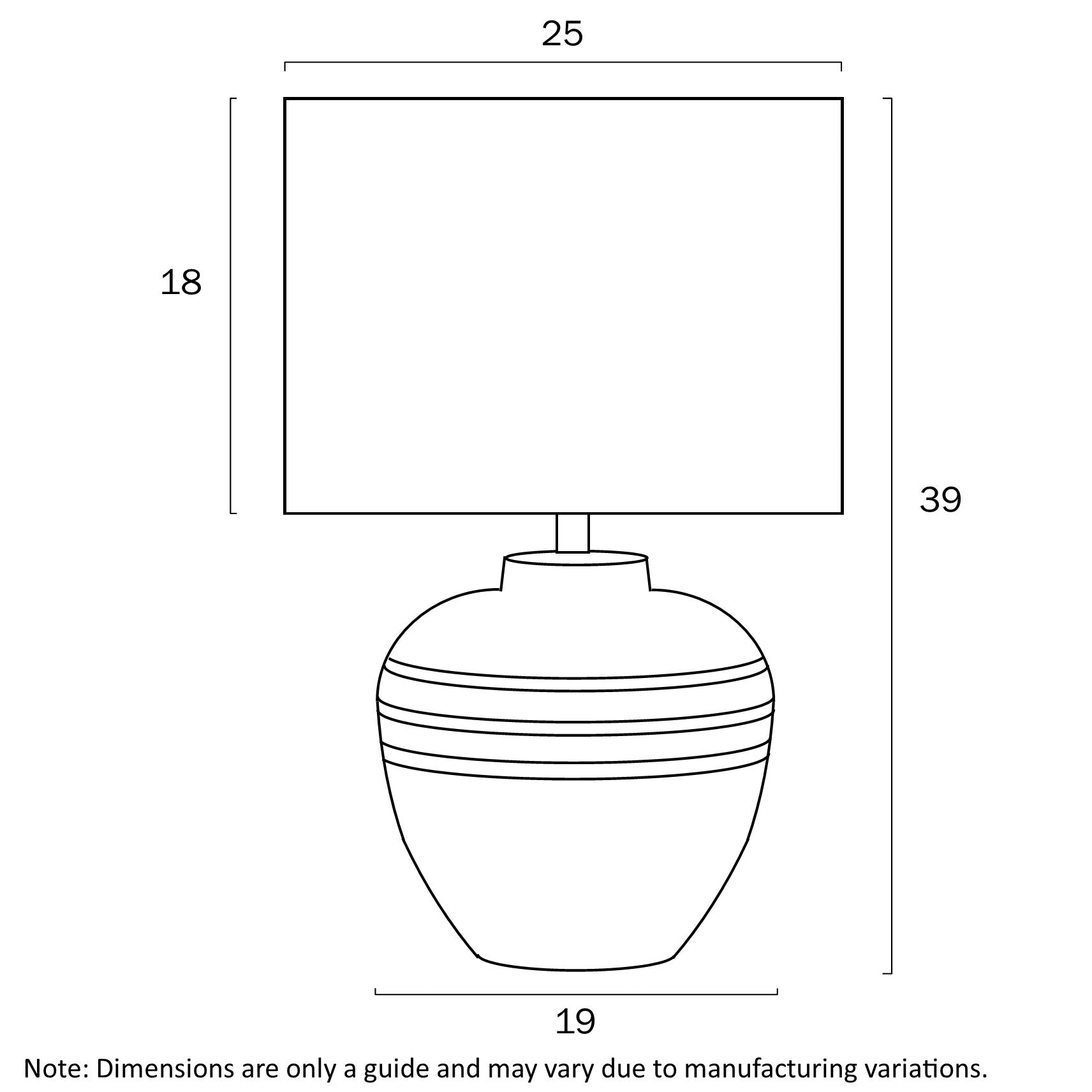 Sierra Sand Coloured Ceramic Table Lamp