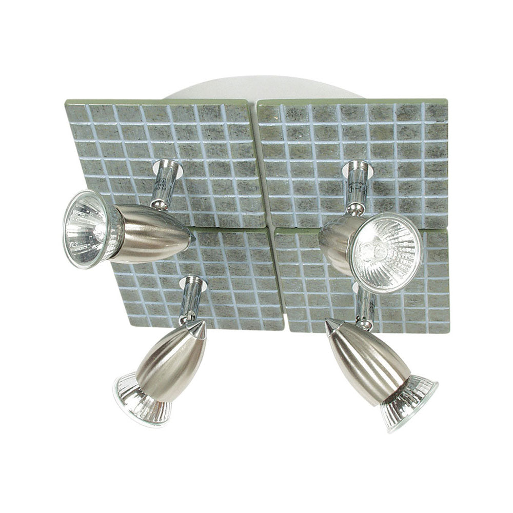 Slate 4LT 240V GU10 Resin Tile Spotlight