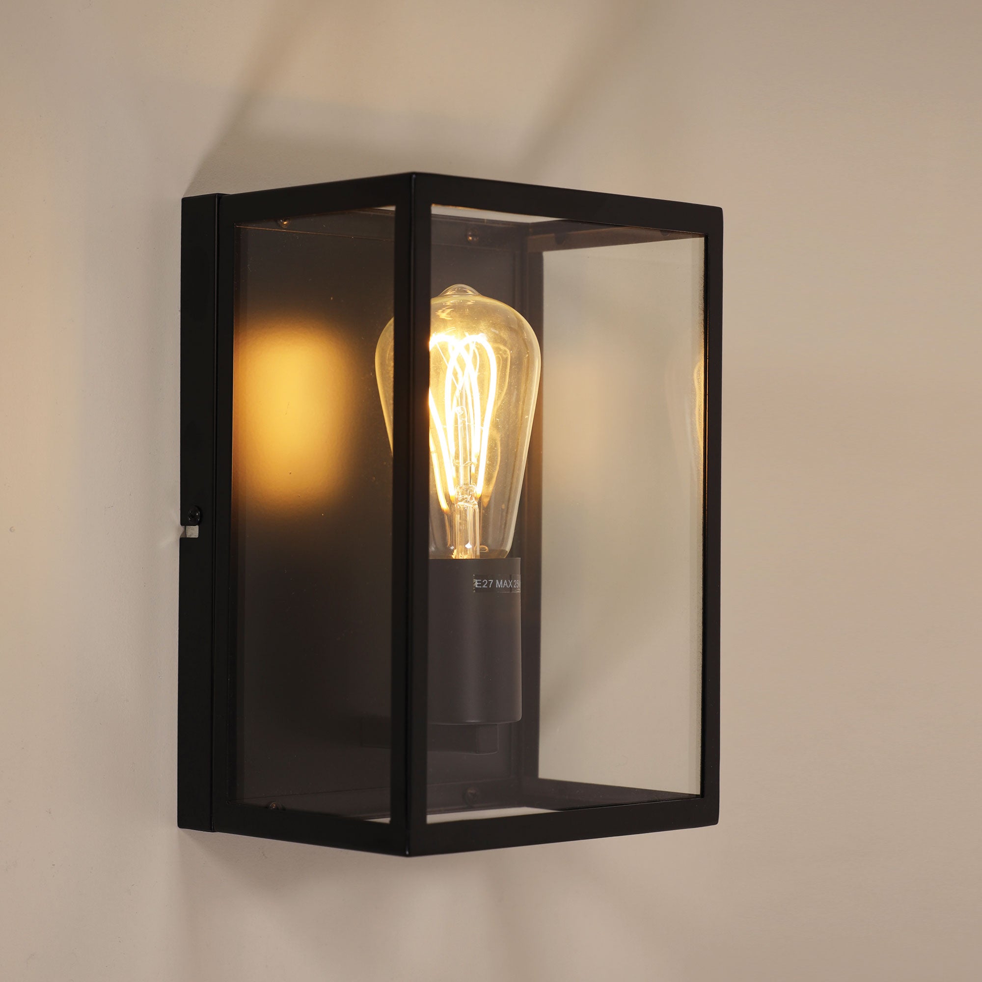 Eaton Black 1 Light E27 Urban Retro Wall Light