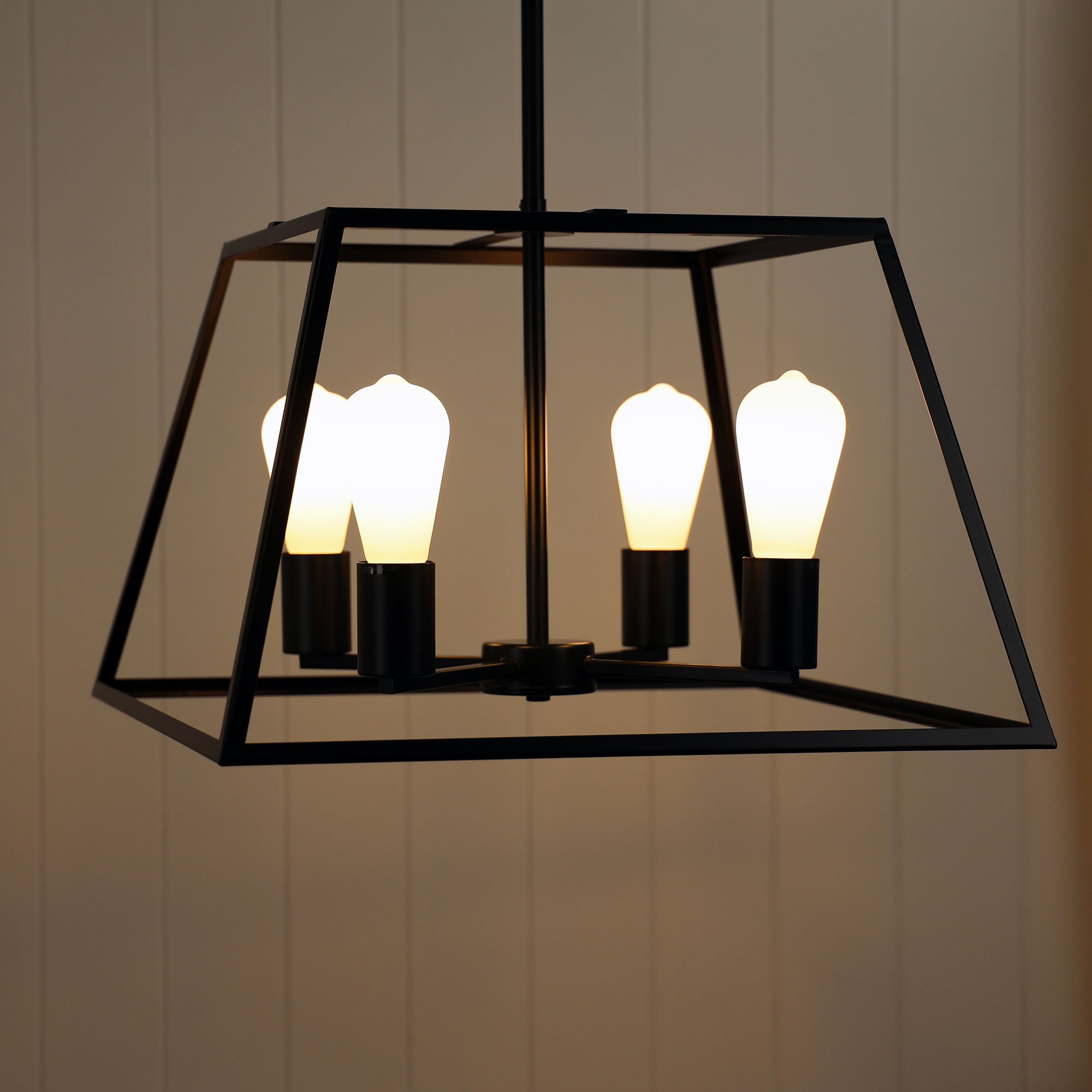 Southport.48 Black 4 Light E27 Urban Retro Pendant