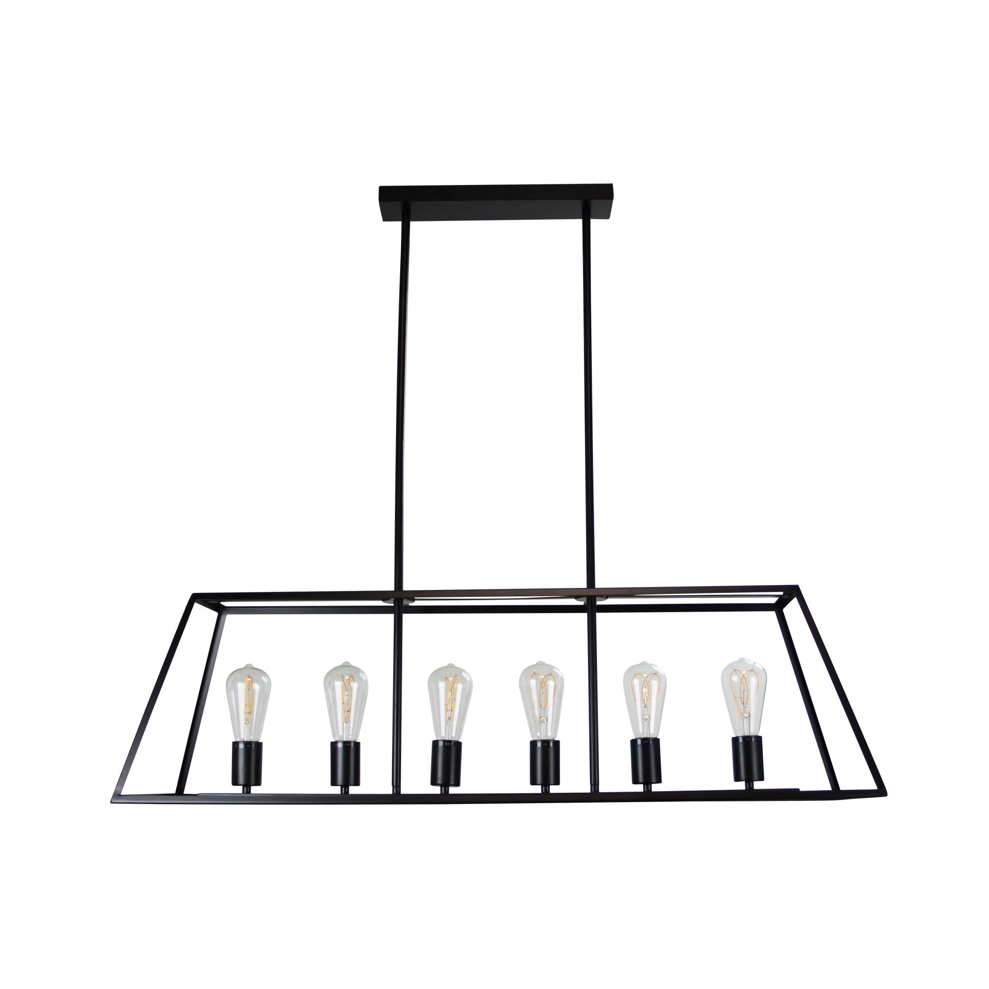Southport 100 6 Light Urban Retro Pendant Black