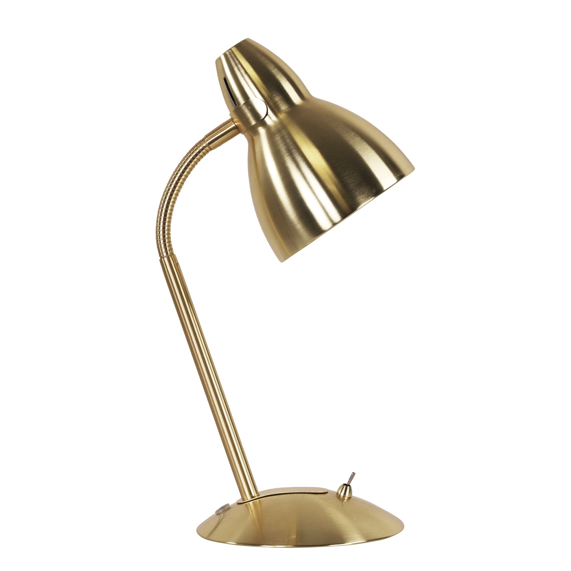 Trax Satin Brass Classic Gooseneck Task Lamp