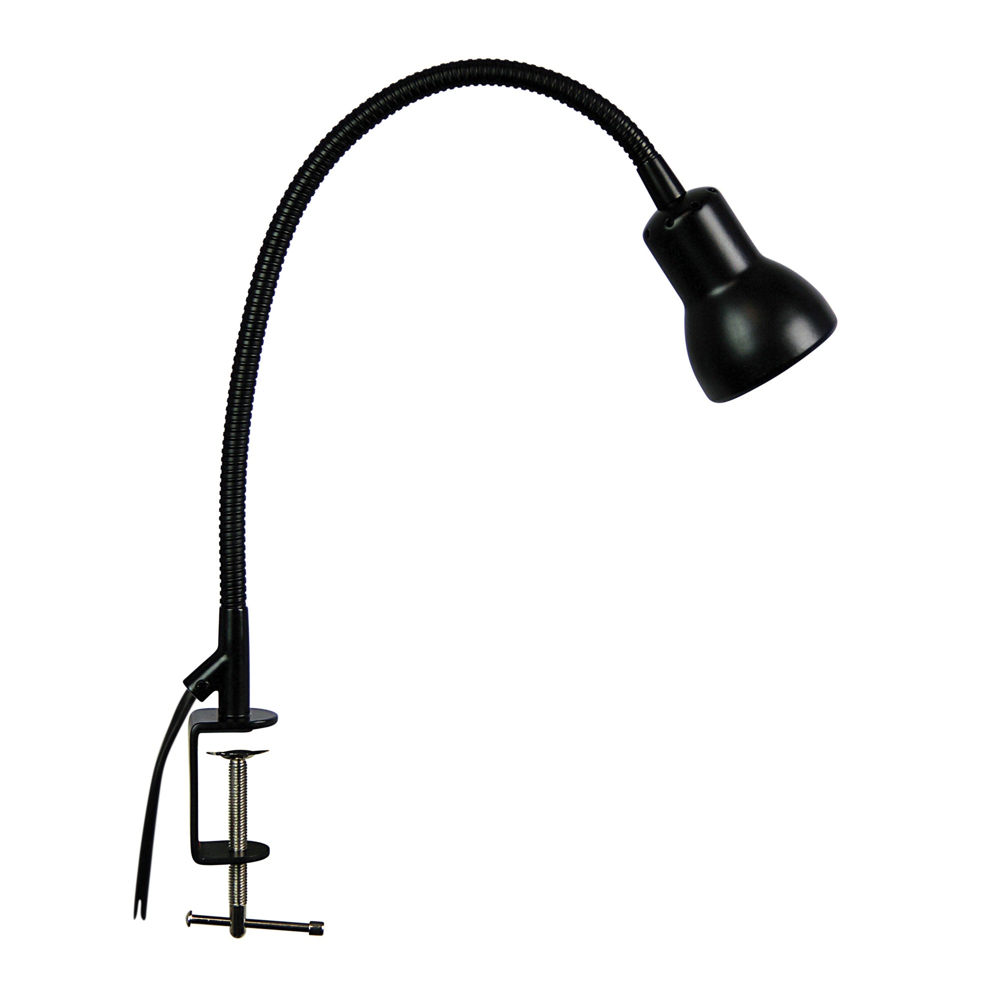 Scope Adjustable Gooseneck Clamp Lamp Black