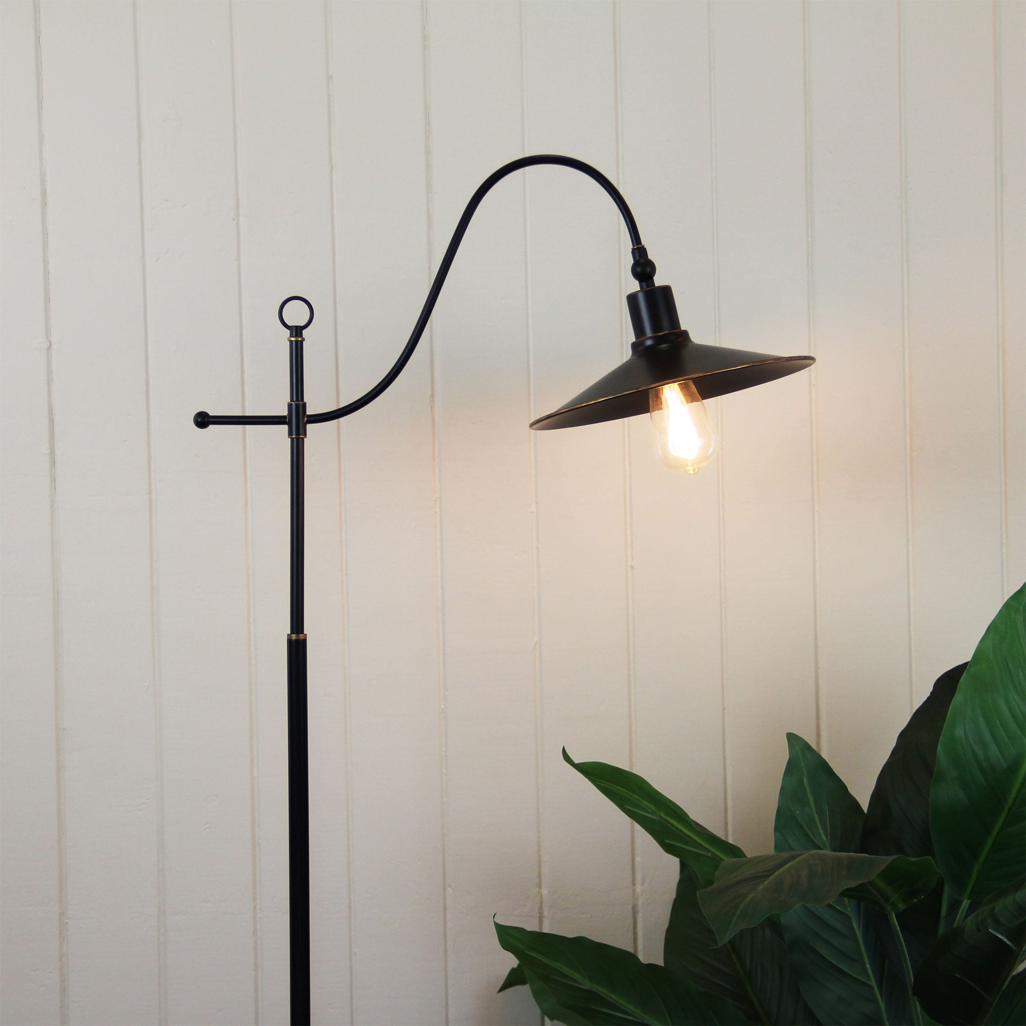 Boston Rubbed Bronze E27 Retro Industrial Floor Lamp