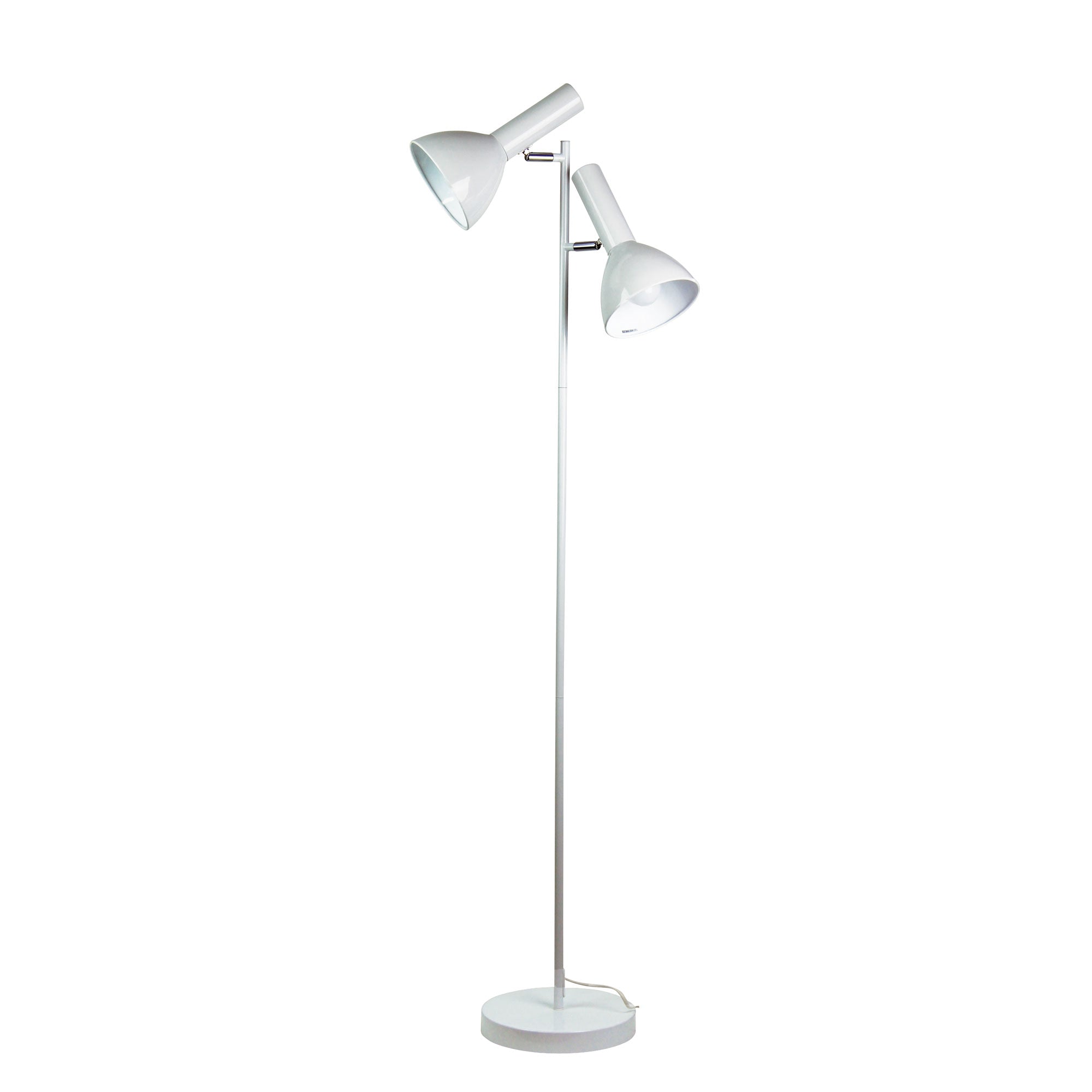 Vespa Mid-Century Twin Floor Lamp White