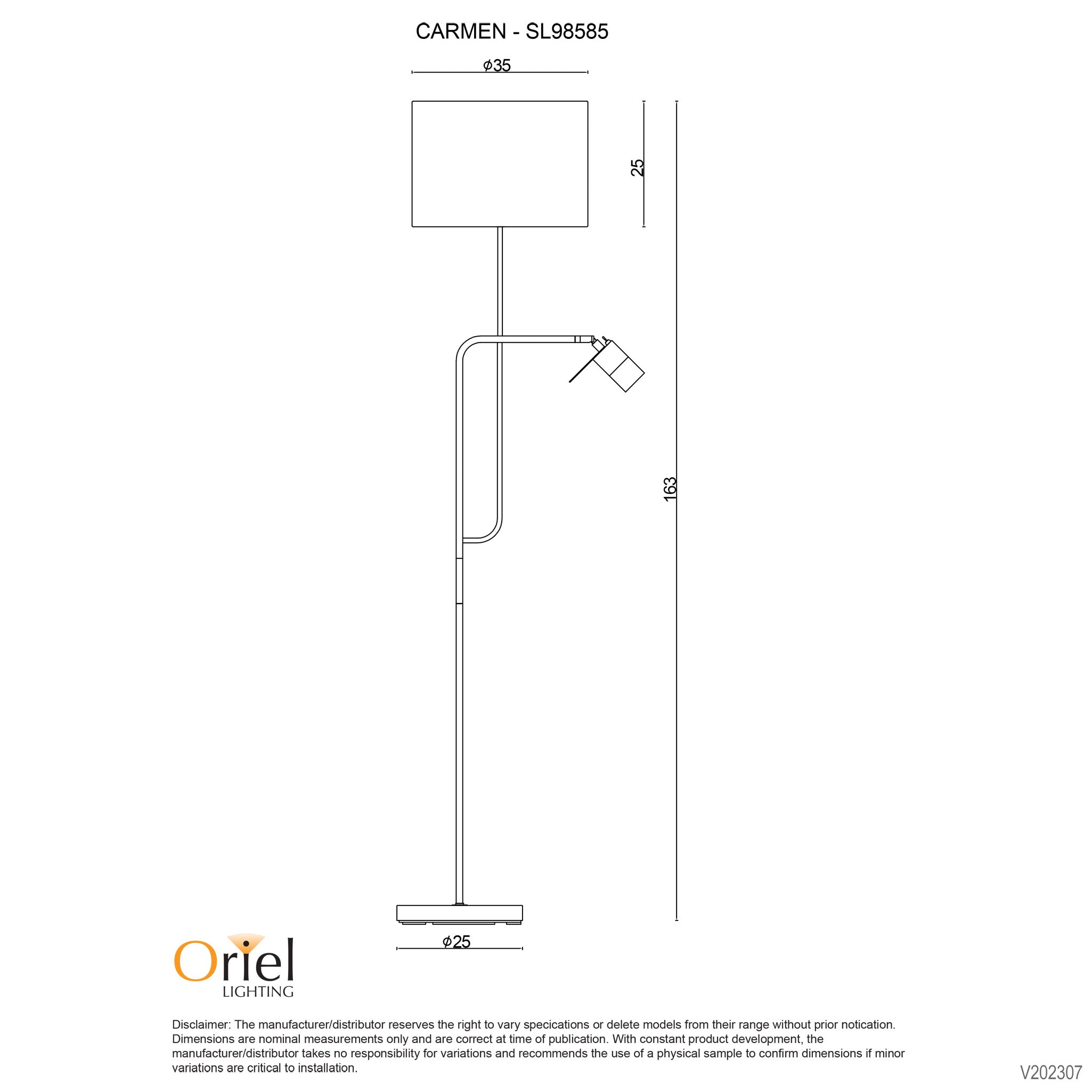 Carmen Black B22 + GU10 Mother & Child Floor Lamp