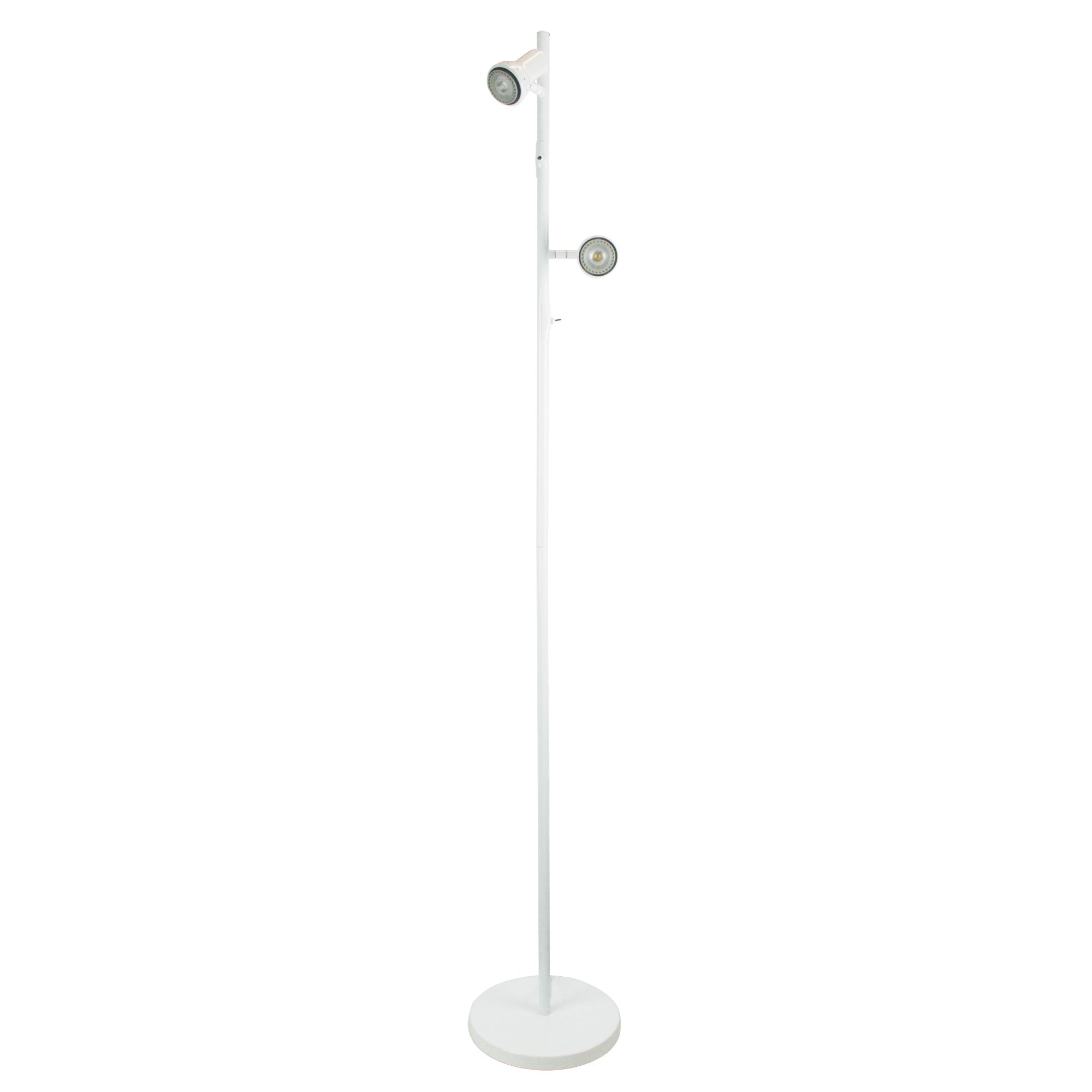 Daxam LED Twin Adjustable Floor Lamp White