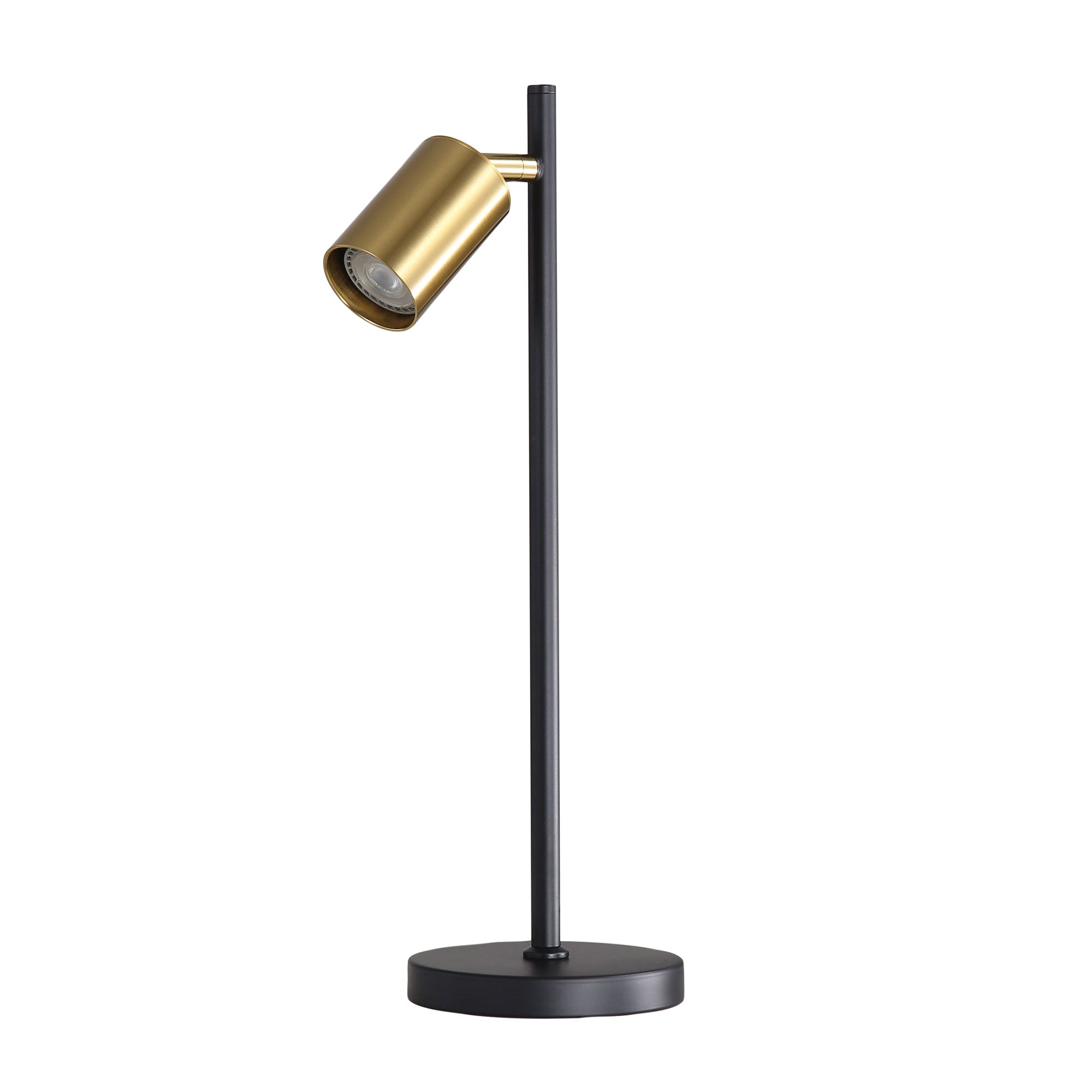 Ponte Desk Black Satin Brass Lamp