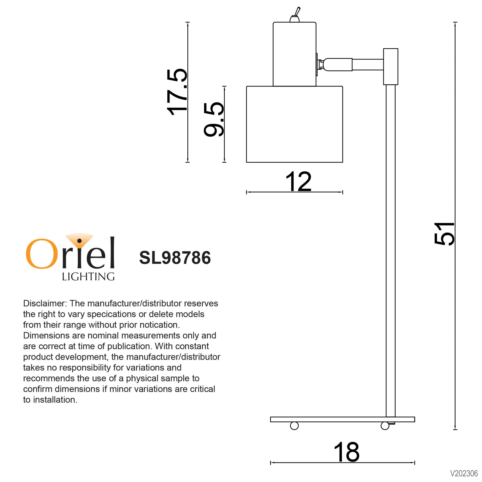 Ari Black & Brushed Copper Mid-Century Table Lamp