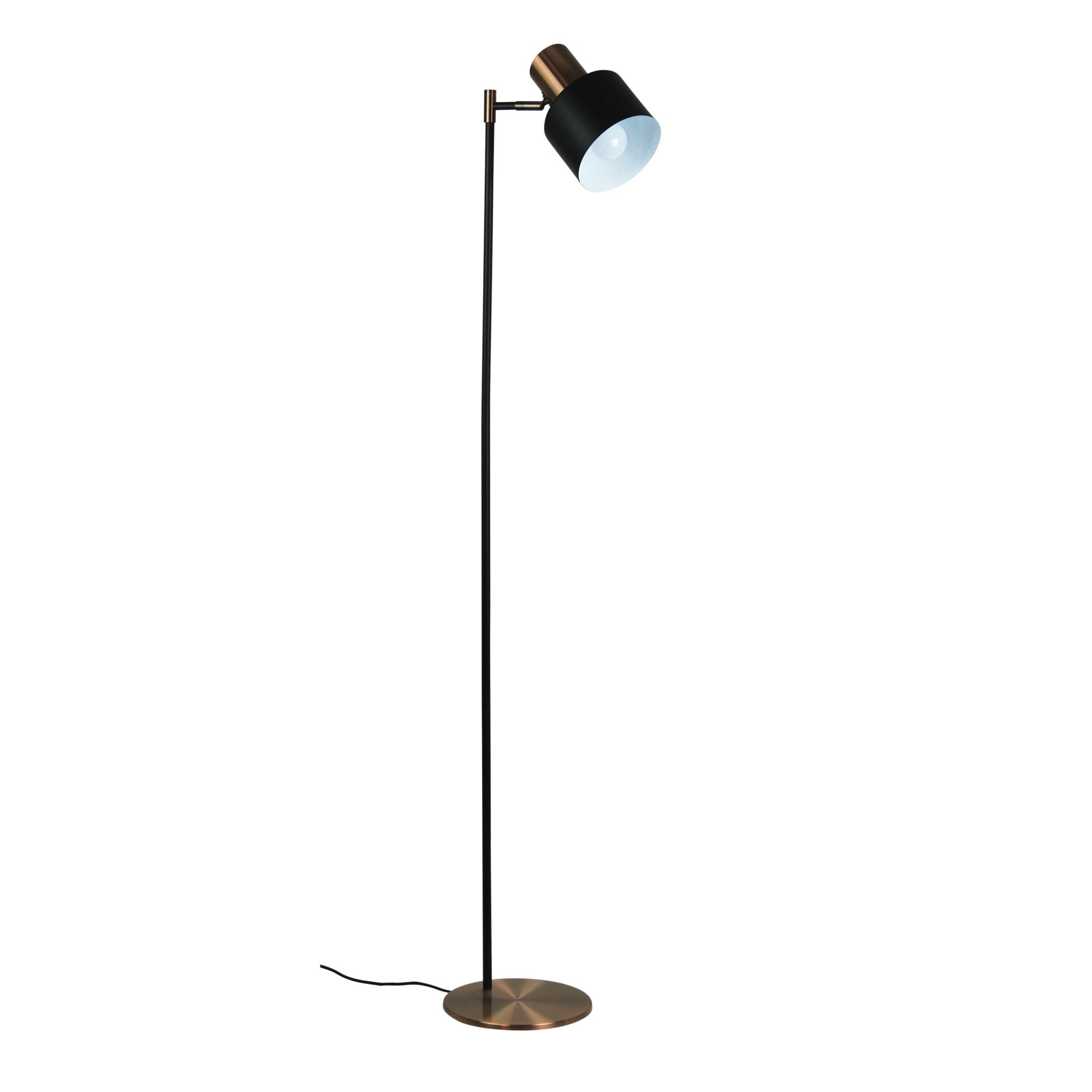 Ari Floor Mid-Century Task Lamp With Brushed Copper