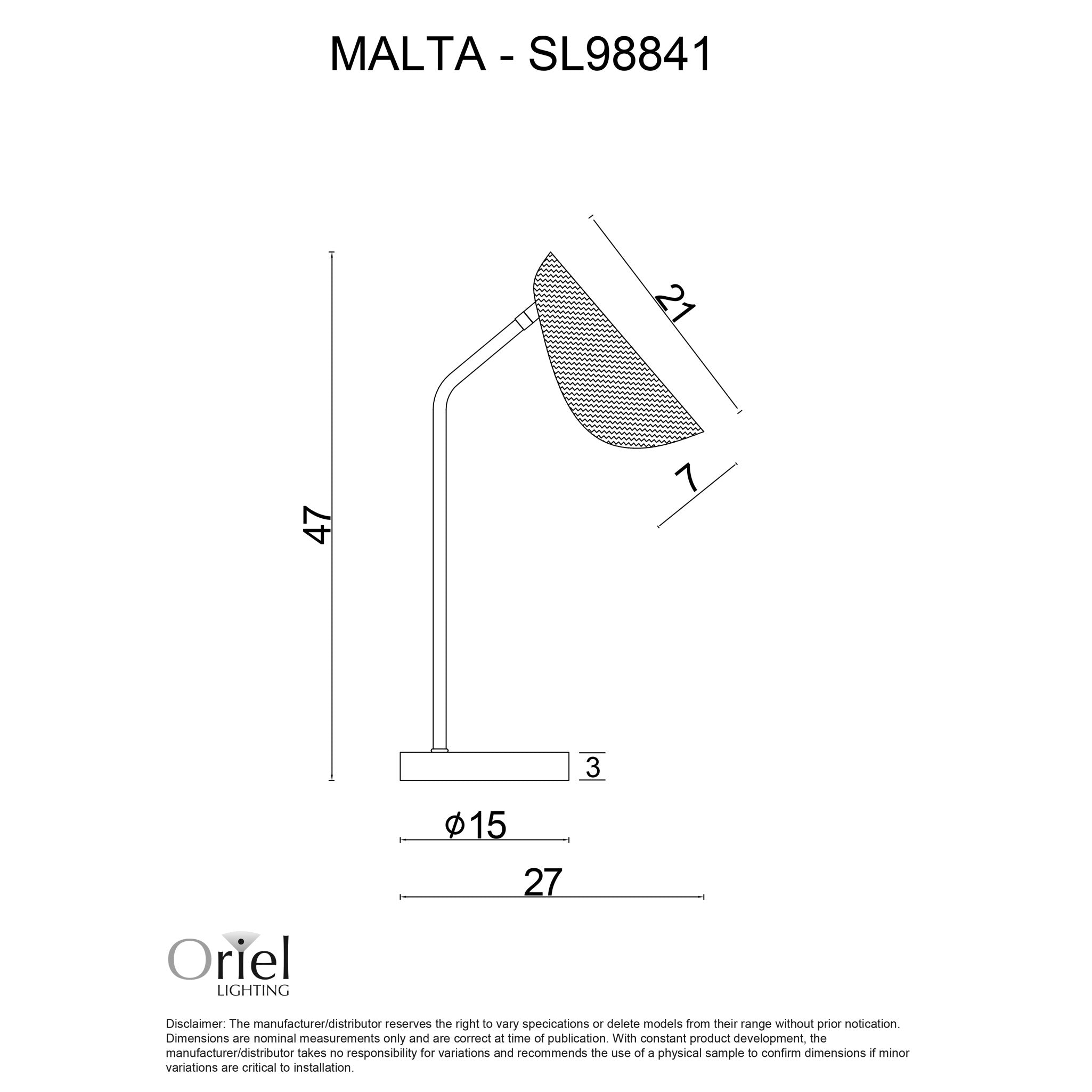 Malta White and Rattan Table Lamp