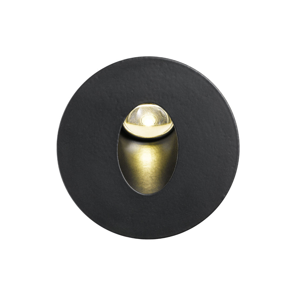 Snap White or Black 3W 4000K Round Stair Light