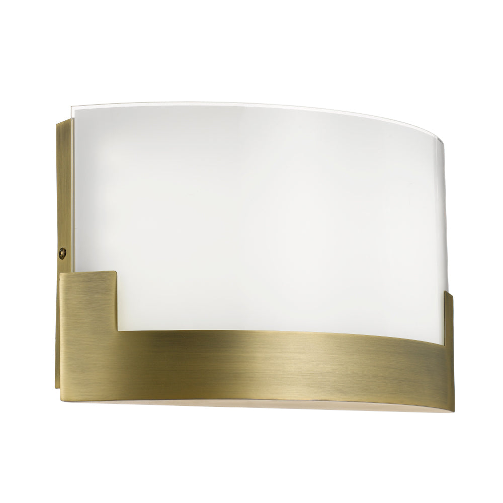 Solita 35 Frost with White, Nickel or Antique Brass 12W CCT Dimmable LED Wall Light