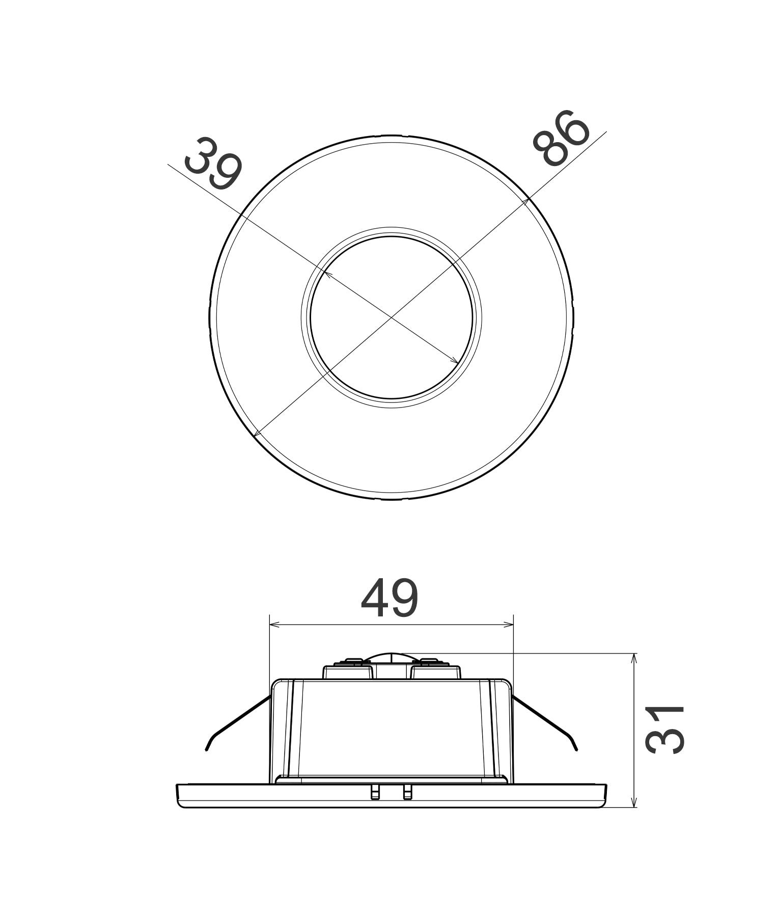 Ste: Exterior LED Tri-Wattage & Tri-CCT Round Recessed Step Light IP44