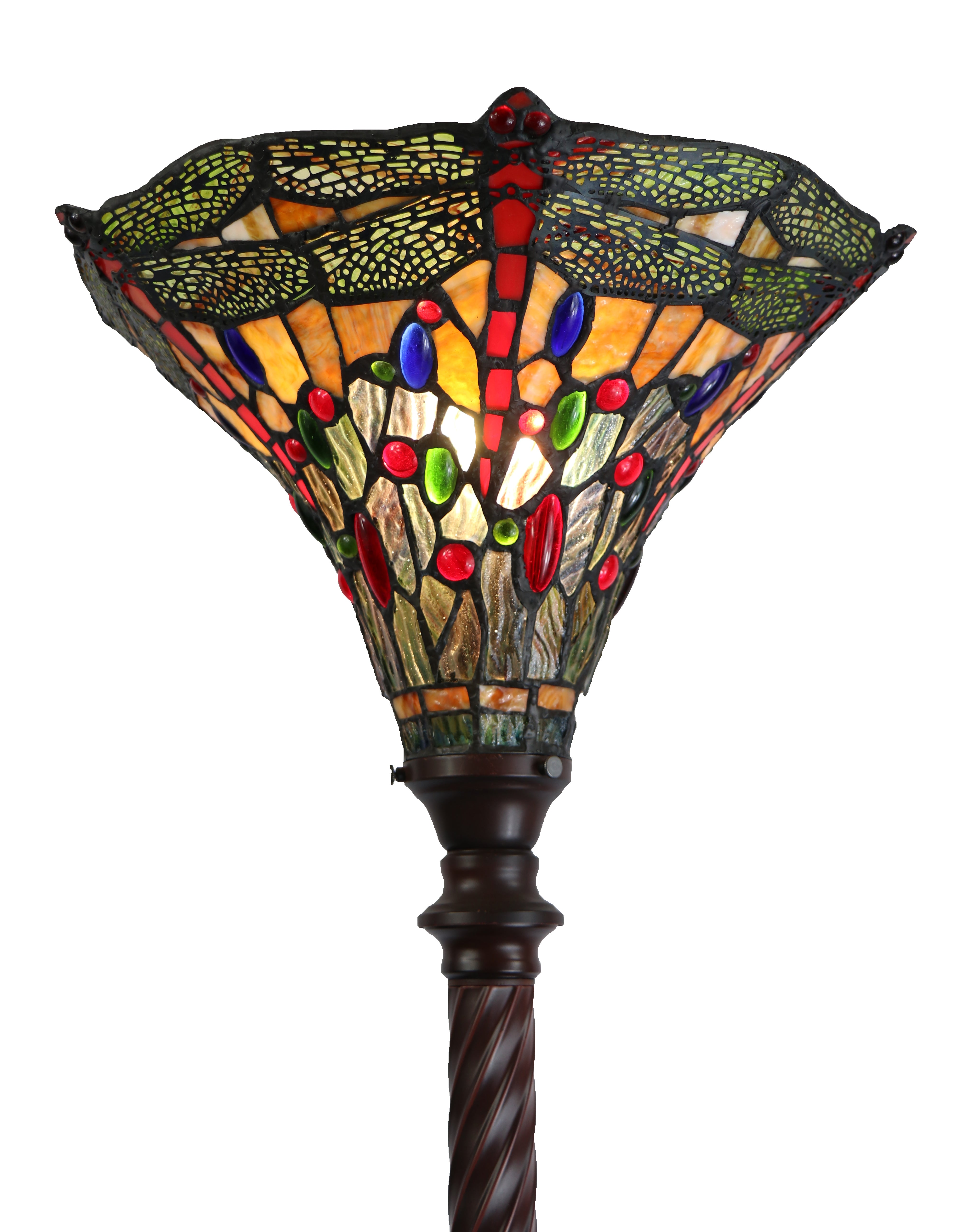 15” blue & orange dragonfly uplight