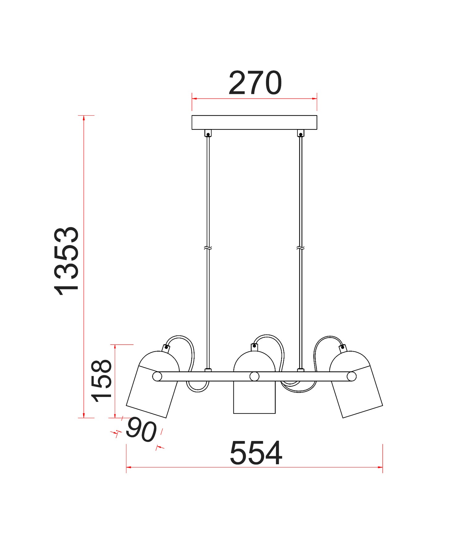 TAZZA: Interior Ellipse Shade with Antique Brass Hardware Pendant Light