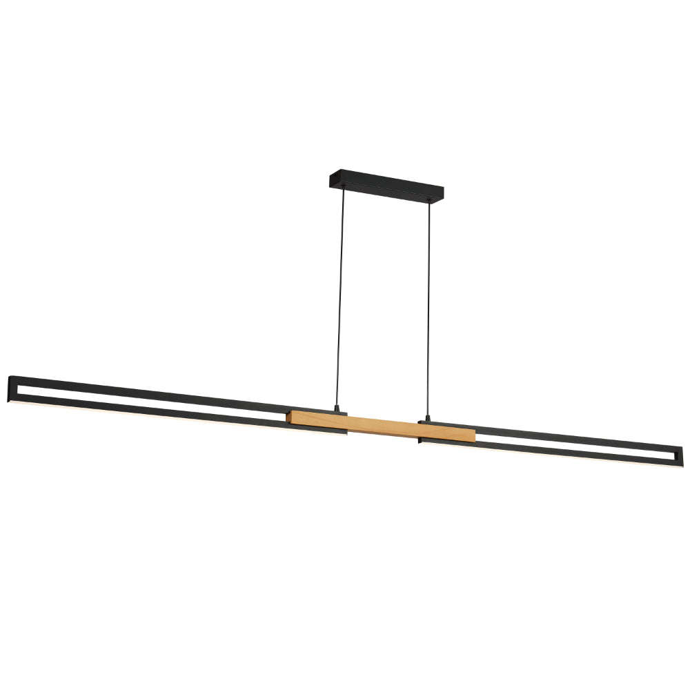 Thorin 180 White & Oak / Black & Oak 36W CCT Linear Pendant Light