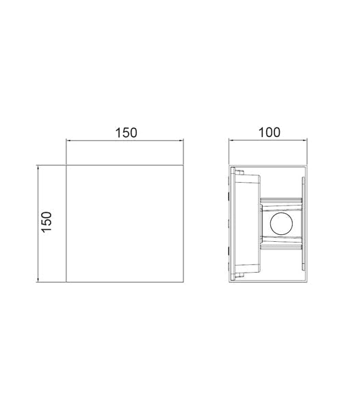 TOCA: Exterior LED Surface Mounted Adjustable Lens Covers Up/Down Lights IP65