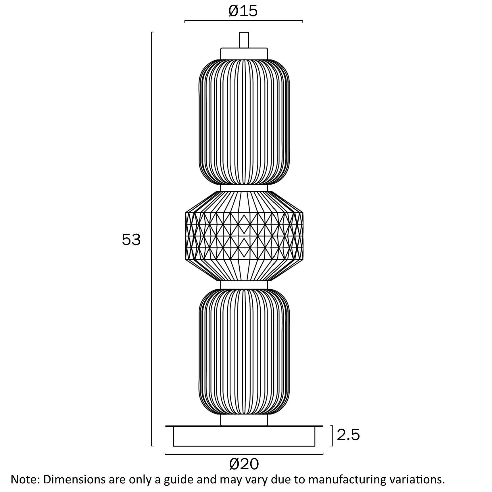 Torso Brass or Black 18W 3000K Table Lamp