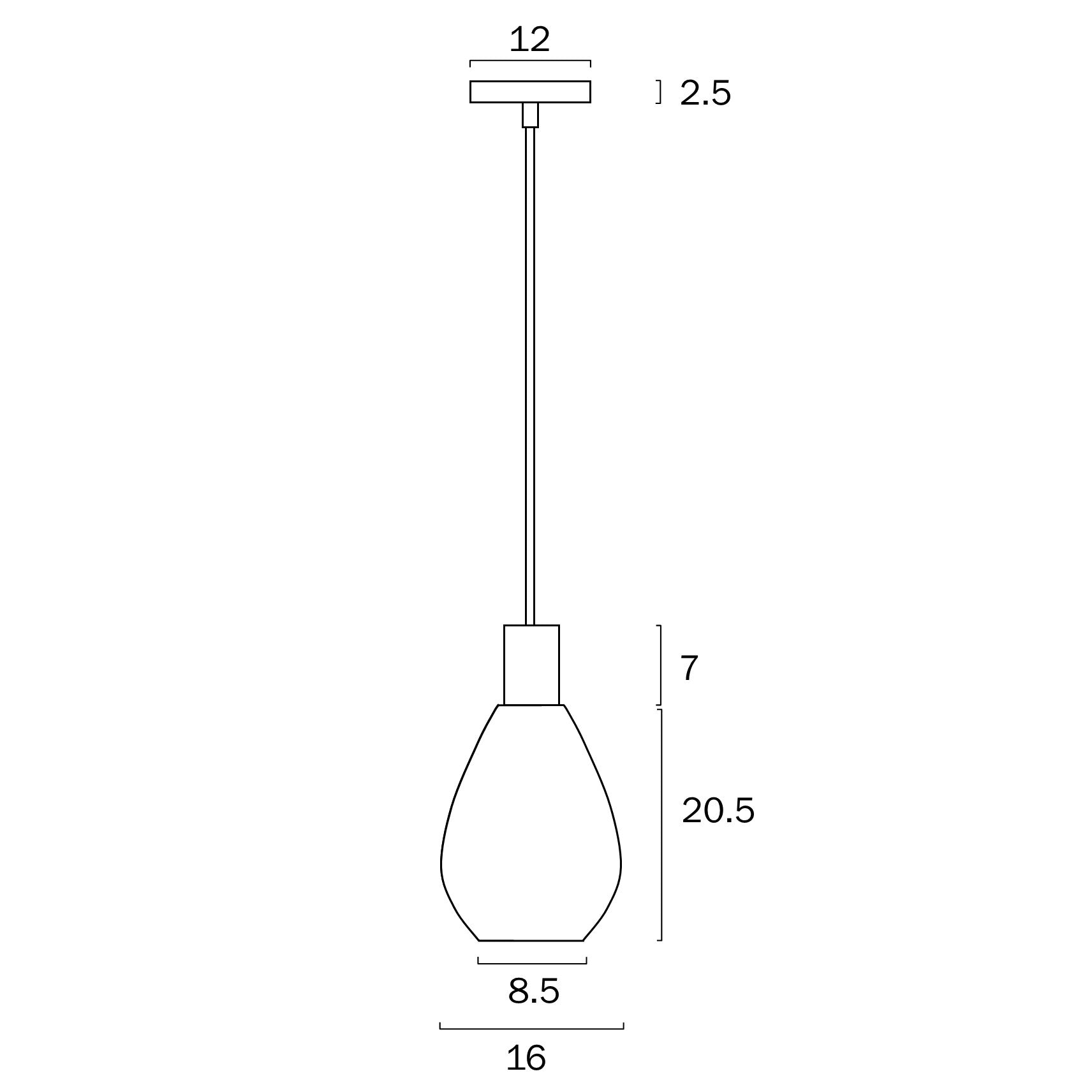 Tresor Black & Opal Matt Glass 1 Light Pendant