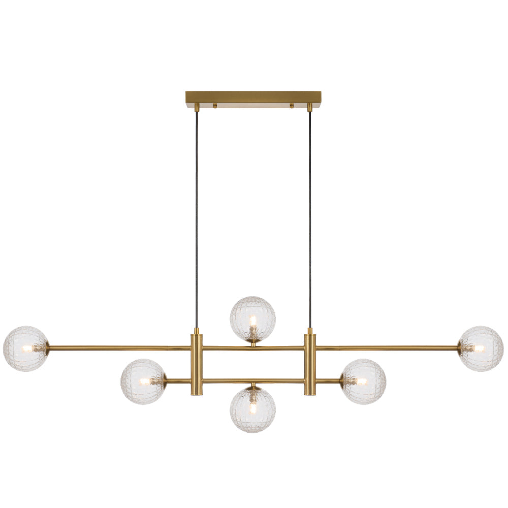 Tyson 6 Light Pendant Antique Gold