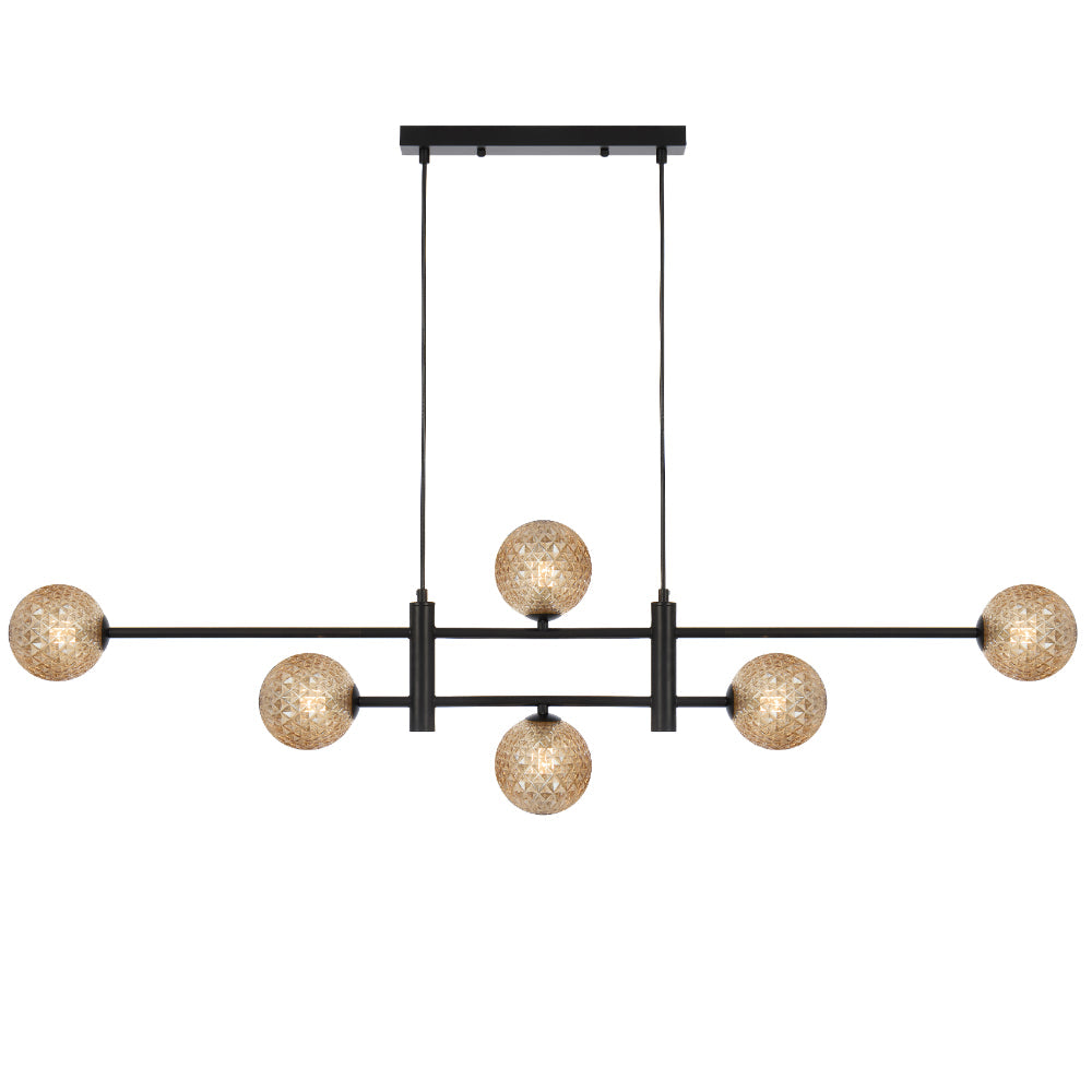 Tyson 6 Light Pendant Black