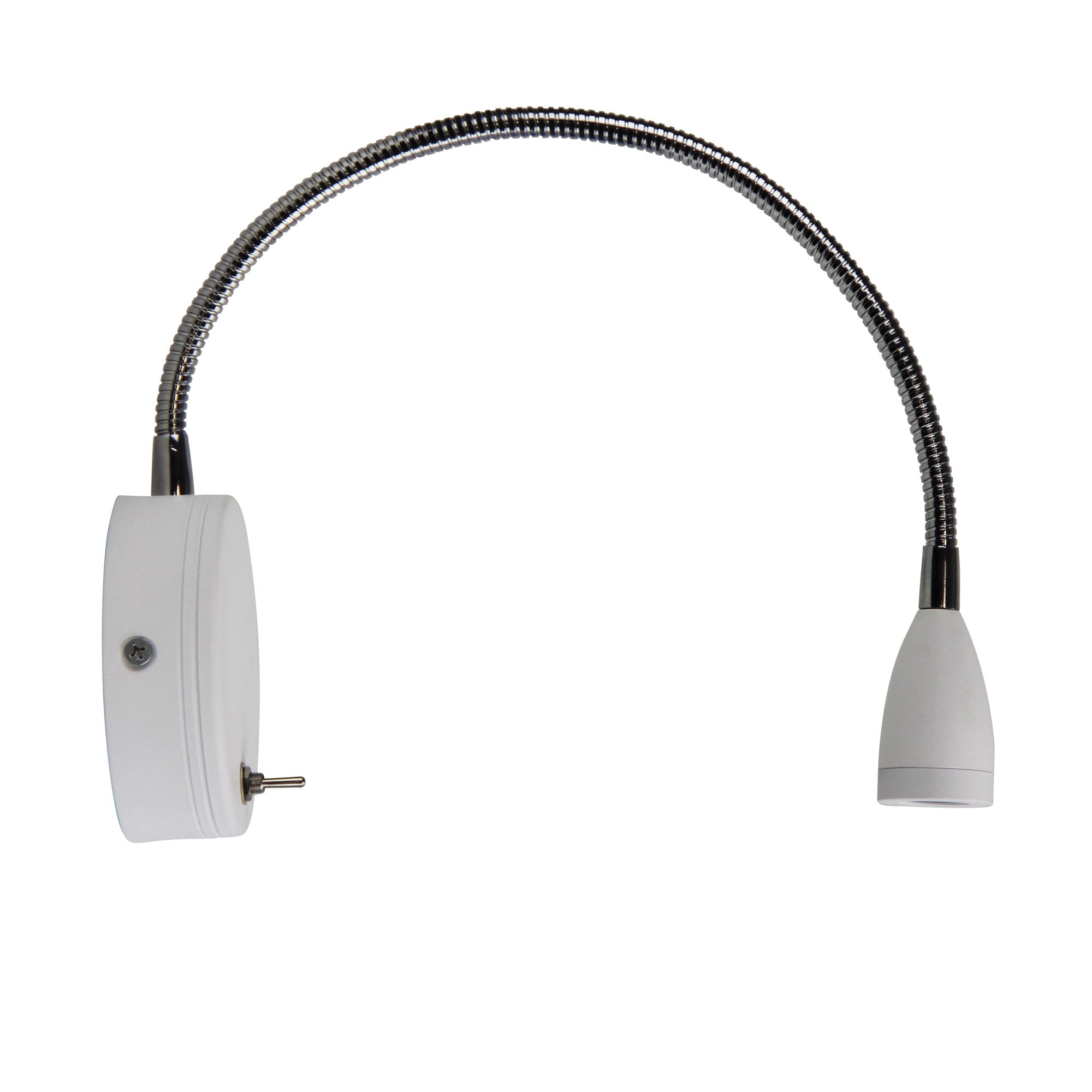 Flexi 3W LED Switched Flexible Wall Light 30cm in White