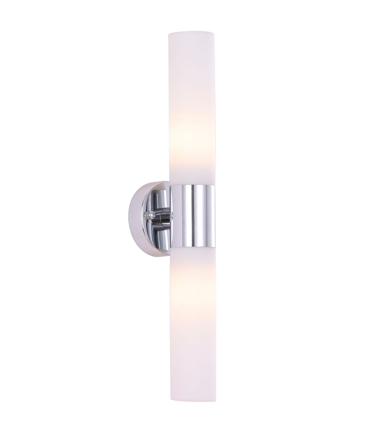 Vara: Interior Tubular Up/Down Opal Glass Wall Lights