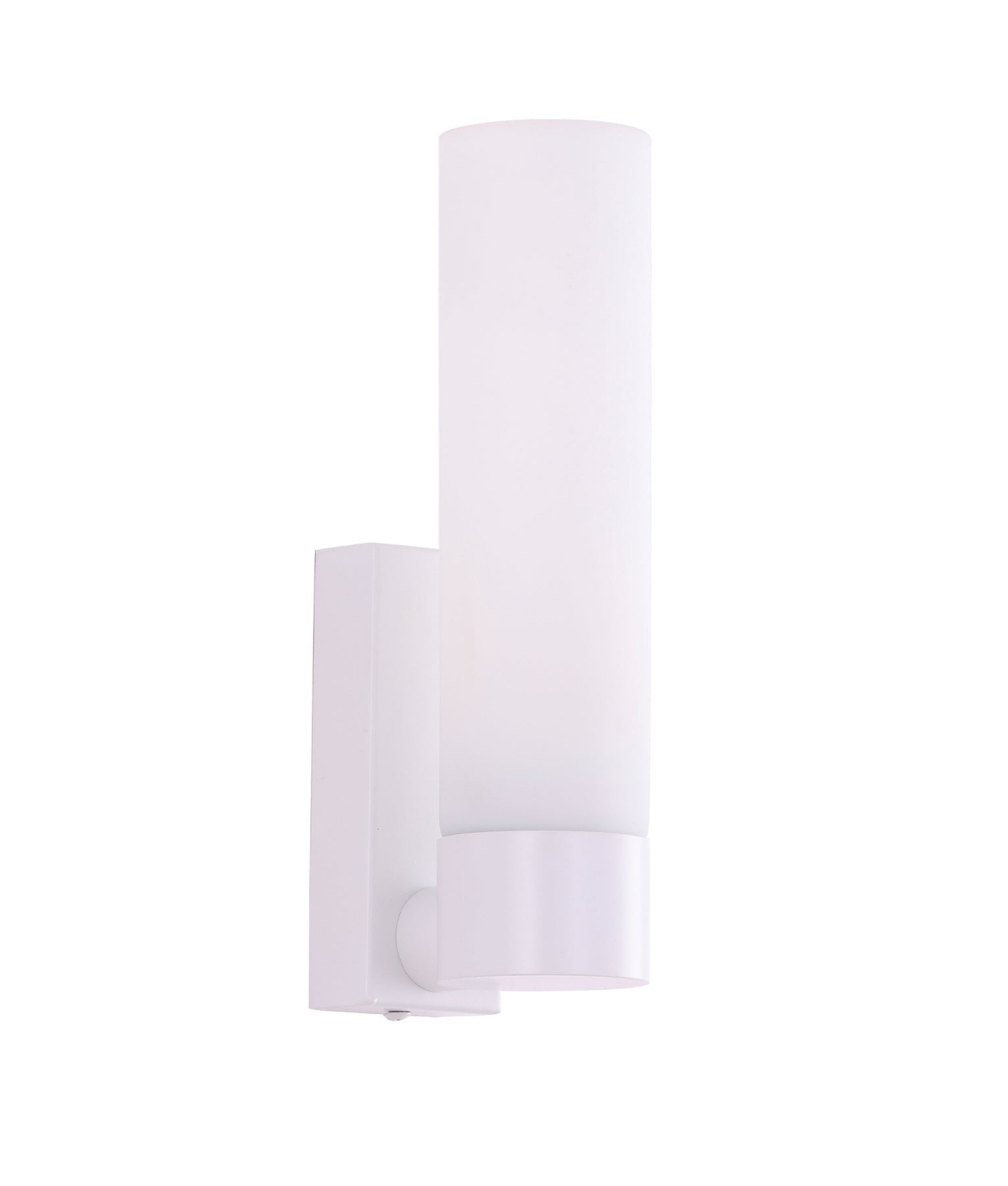 Vara: Interior Tubular Up Opal Glass Wall Lights