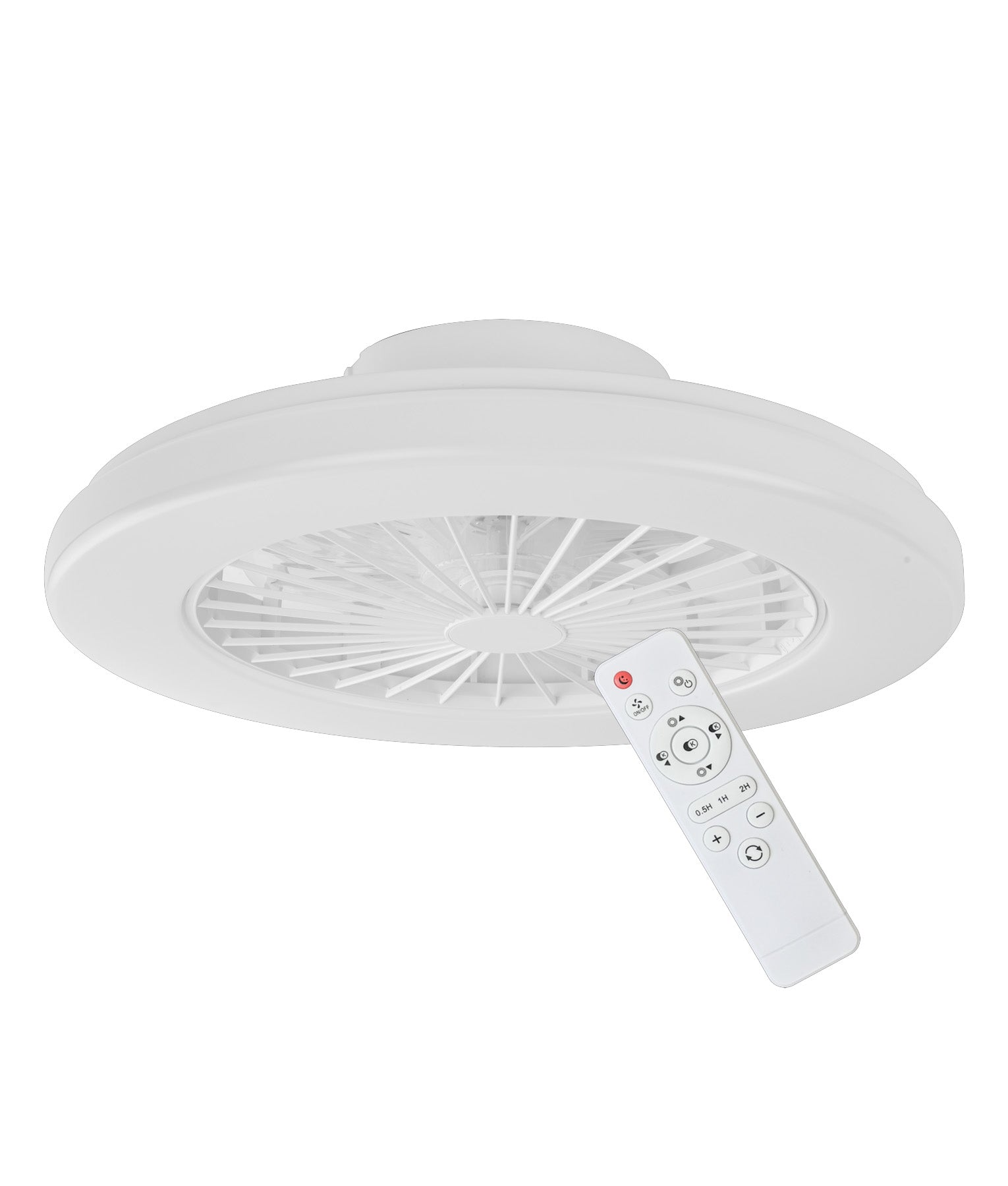 VIFTU: Interior Low Profile DC Surface Mounted Ceiling Fan with LED Tri-CCT Light