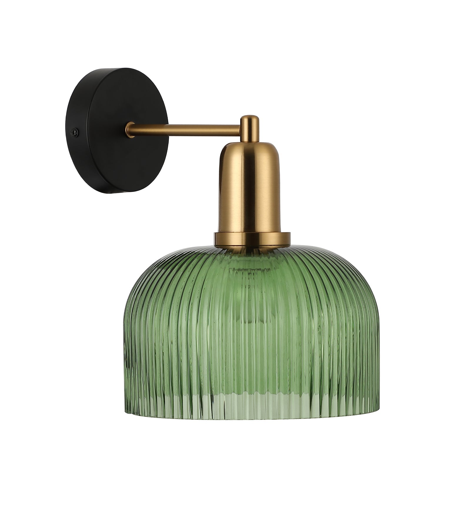Vintaj: Interior Dome Glass with Antique Brass Highlight Wall Lights