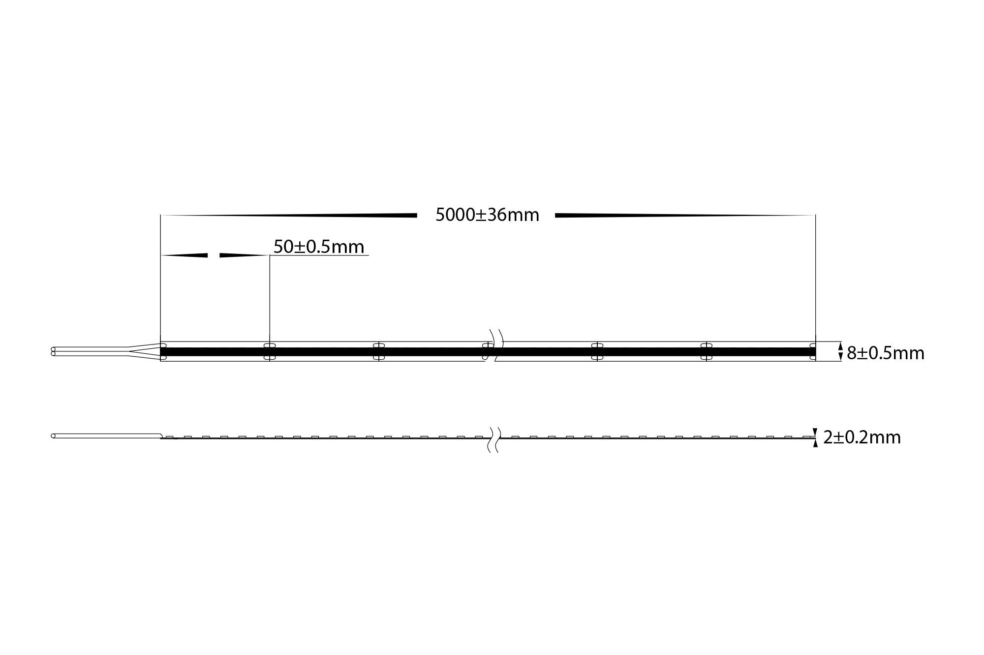 VPR9764IP54-320-5M - Viper COB 10w Per Metre 5m LED Strip kit 4000k