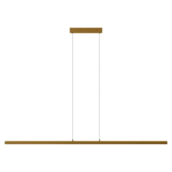 Aeris 1500mm Fluted Linear LED Pendant Clear Cord 52W Tri Colour Non Dimmable Gold 2M Drop IP20