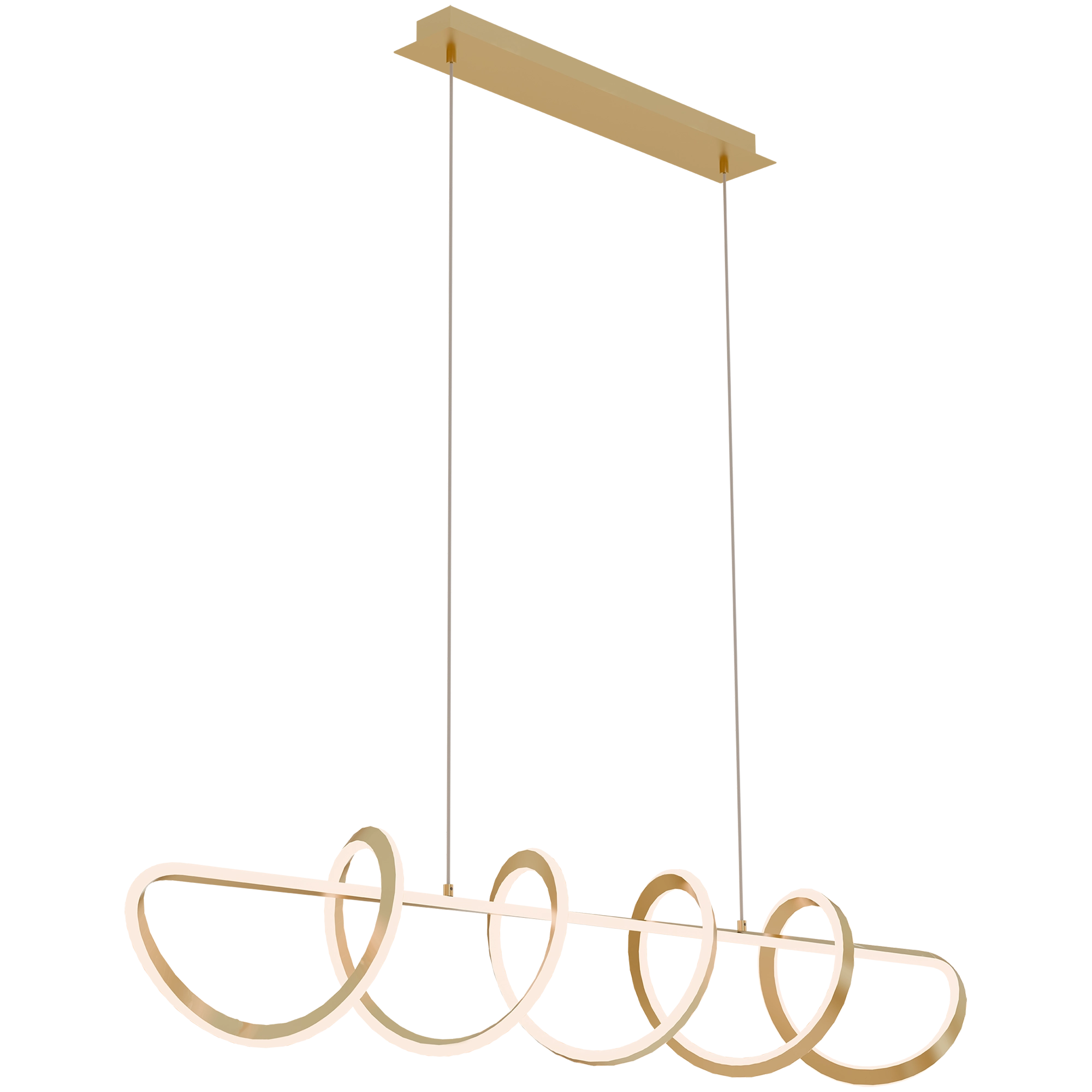 Bulbul Brass 80W 1500mm CCT Linear Spiral LED Pendant