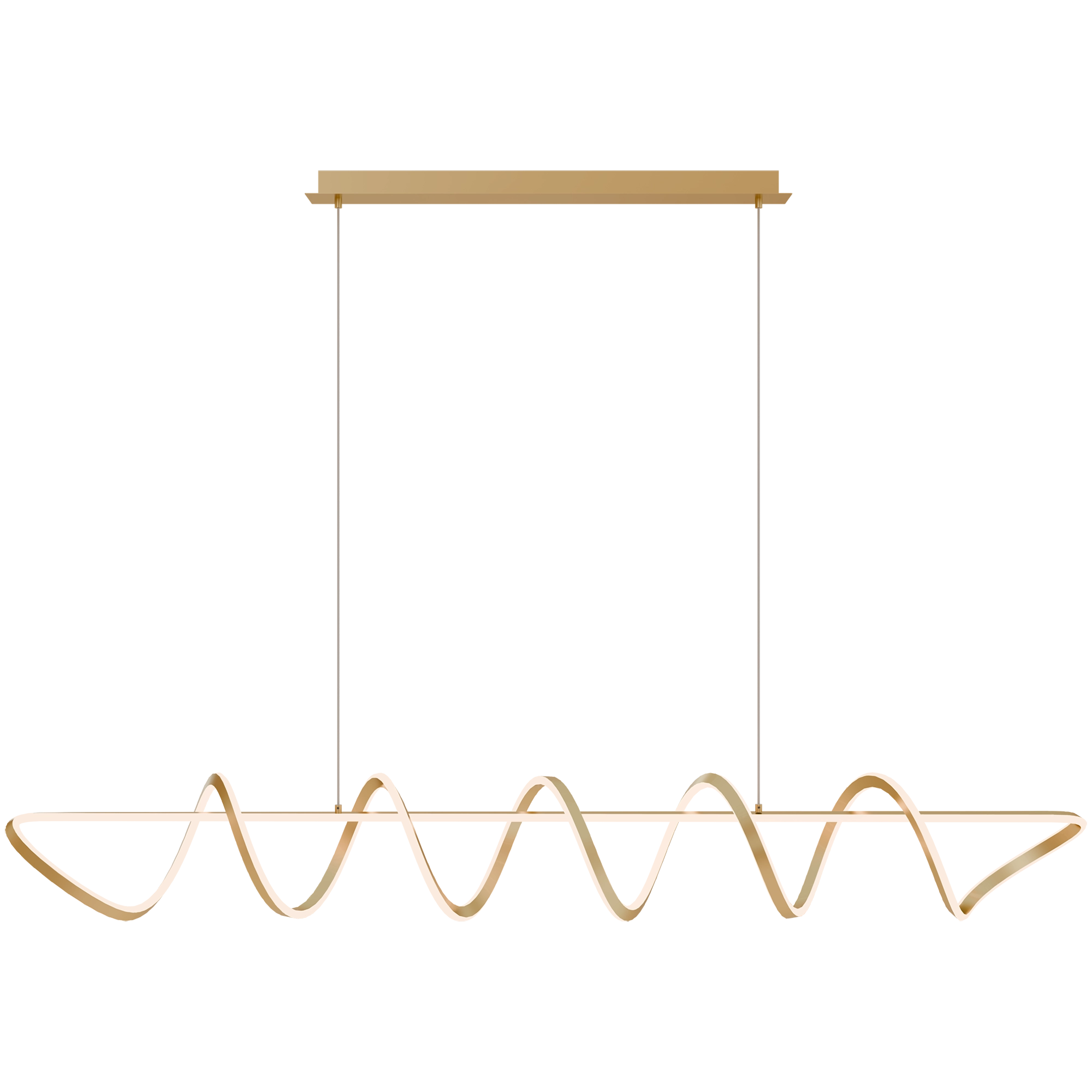 Bulbul Brass 110W 2000mm CCT Linear Spiral LED Pendant