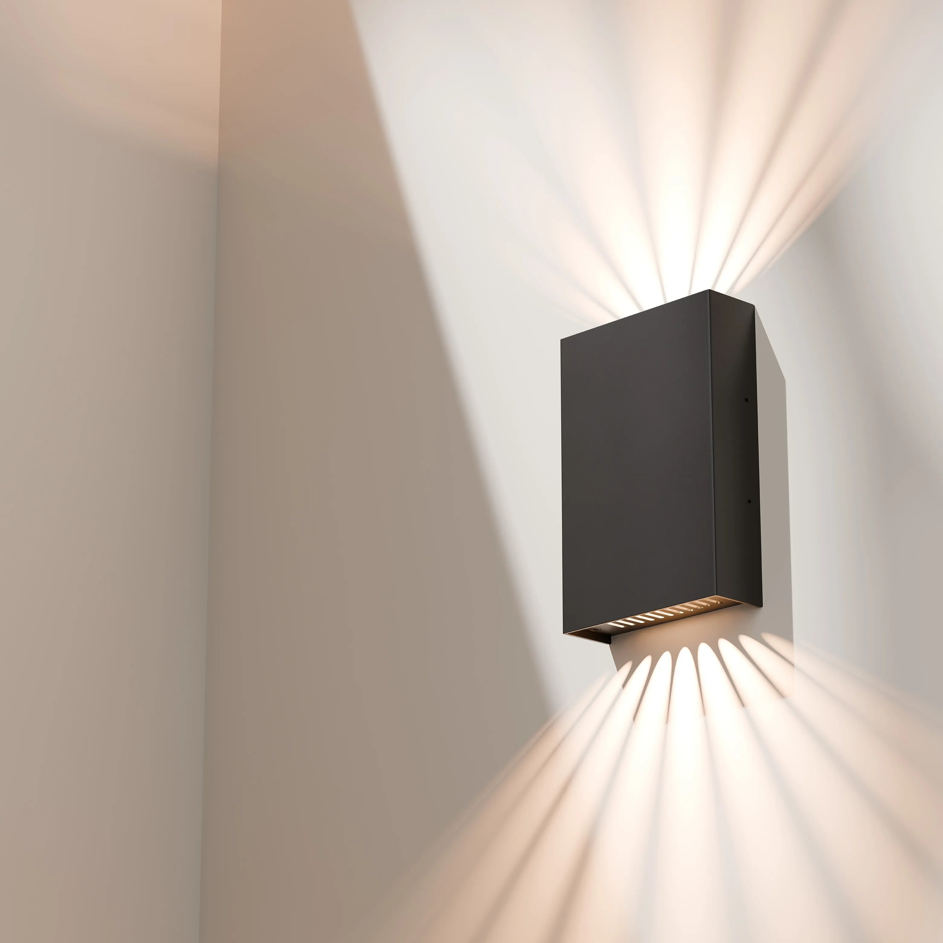 Cotinga Multi lens 6W Exterior Wall Light Tri Colour Non Dimmable Black - IP65