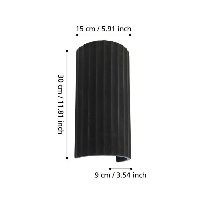 Dakota Wall Light 2X5W GU10 Tri-Colour Black