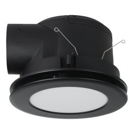 Samba Exhaust Fan/Light Round 10W LED Tri-Colour Black