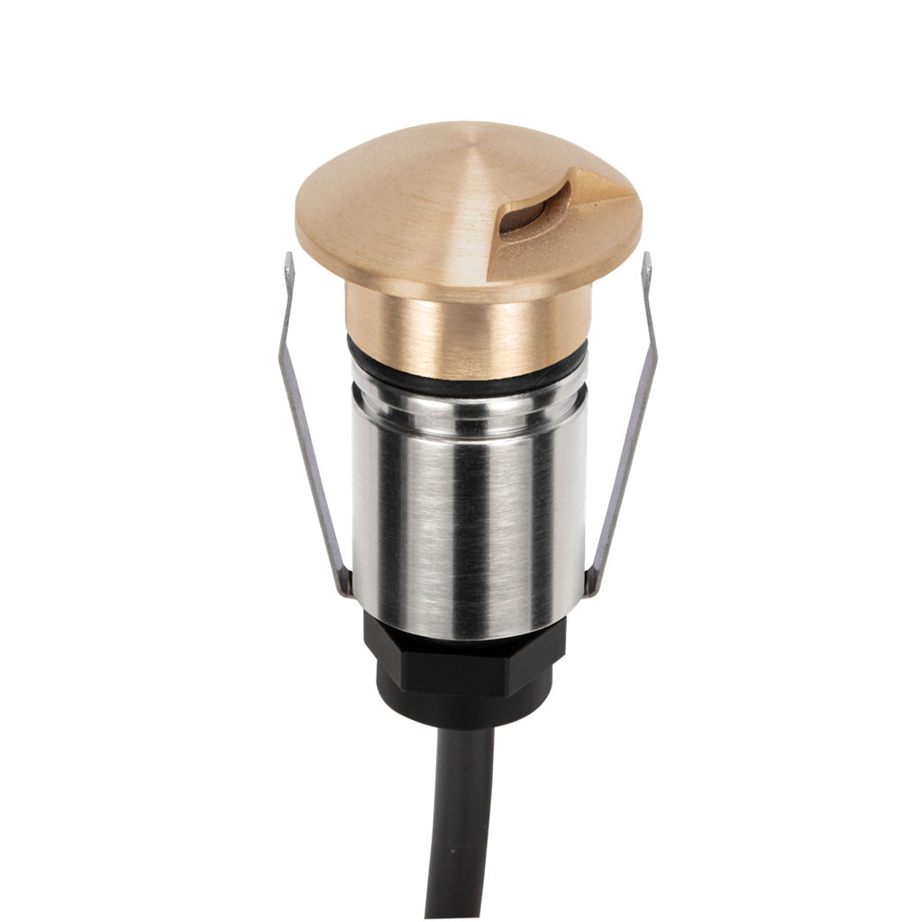 Emit 25mm RGBW 36° Led 12/24V Decklight Brushed Brass