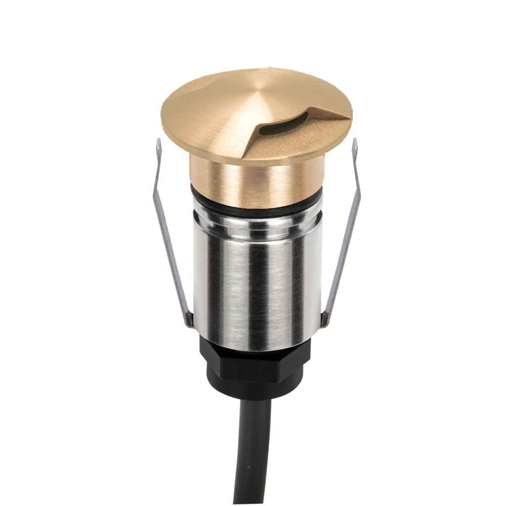 Emit 25mm RGBW 36° Led 12/24V Decklight Brushed Brass