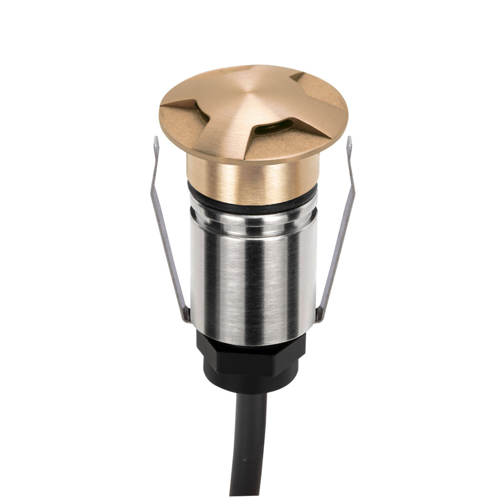 Emit 25mm RGBW 36° Led 12/24V Decklight Brushed Brass