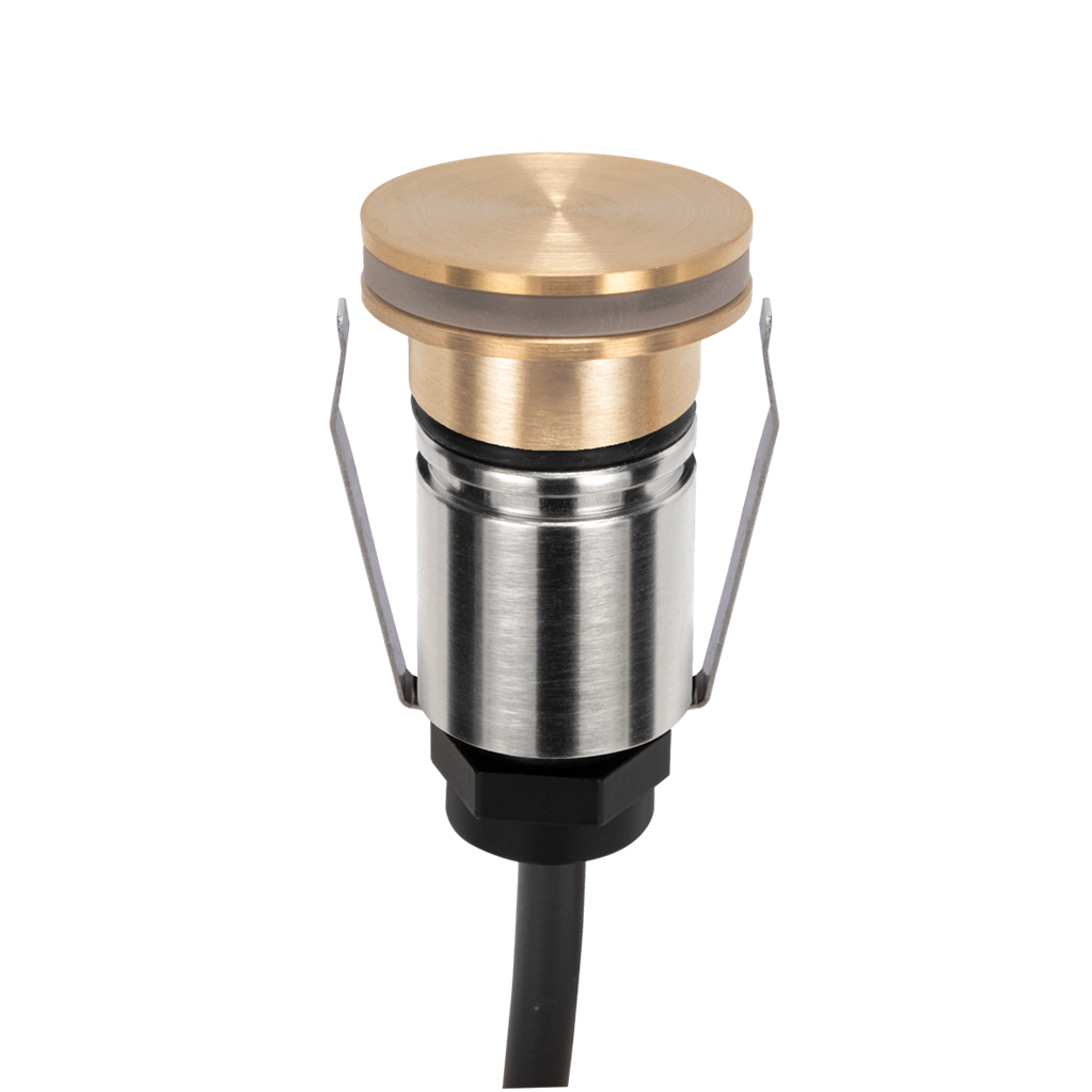 Emit 25mm RGBW 36° Led 12/24V Decklight Brushed Brass