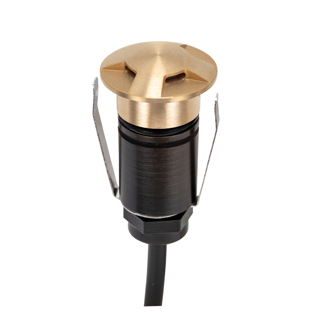 Emit 25mm 1W 36° Led Trio 12/24V Decklight Brushed Brass