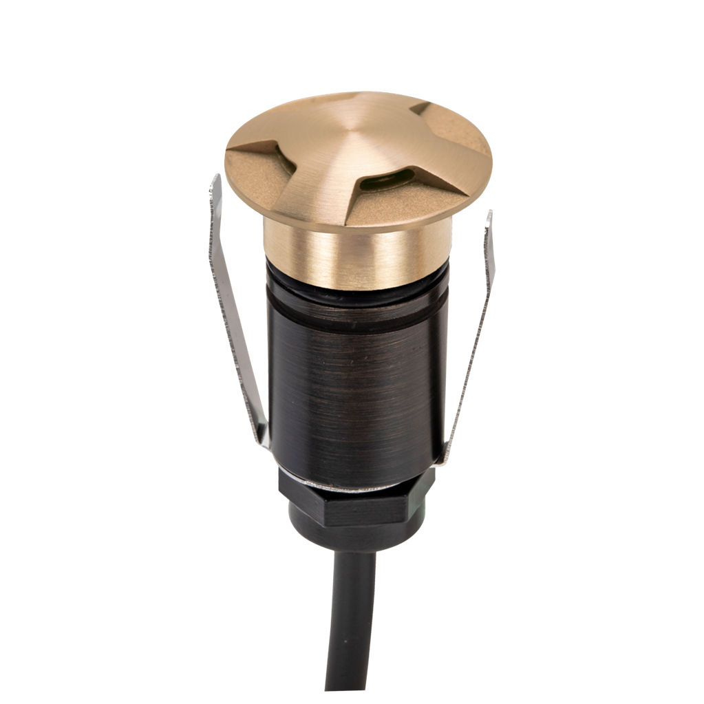 Emit 25mm 1W 36° Led Trio 12/24V Decklight Brushed Brass