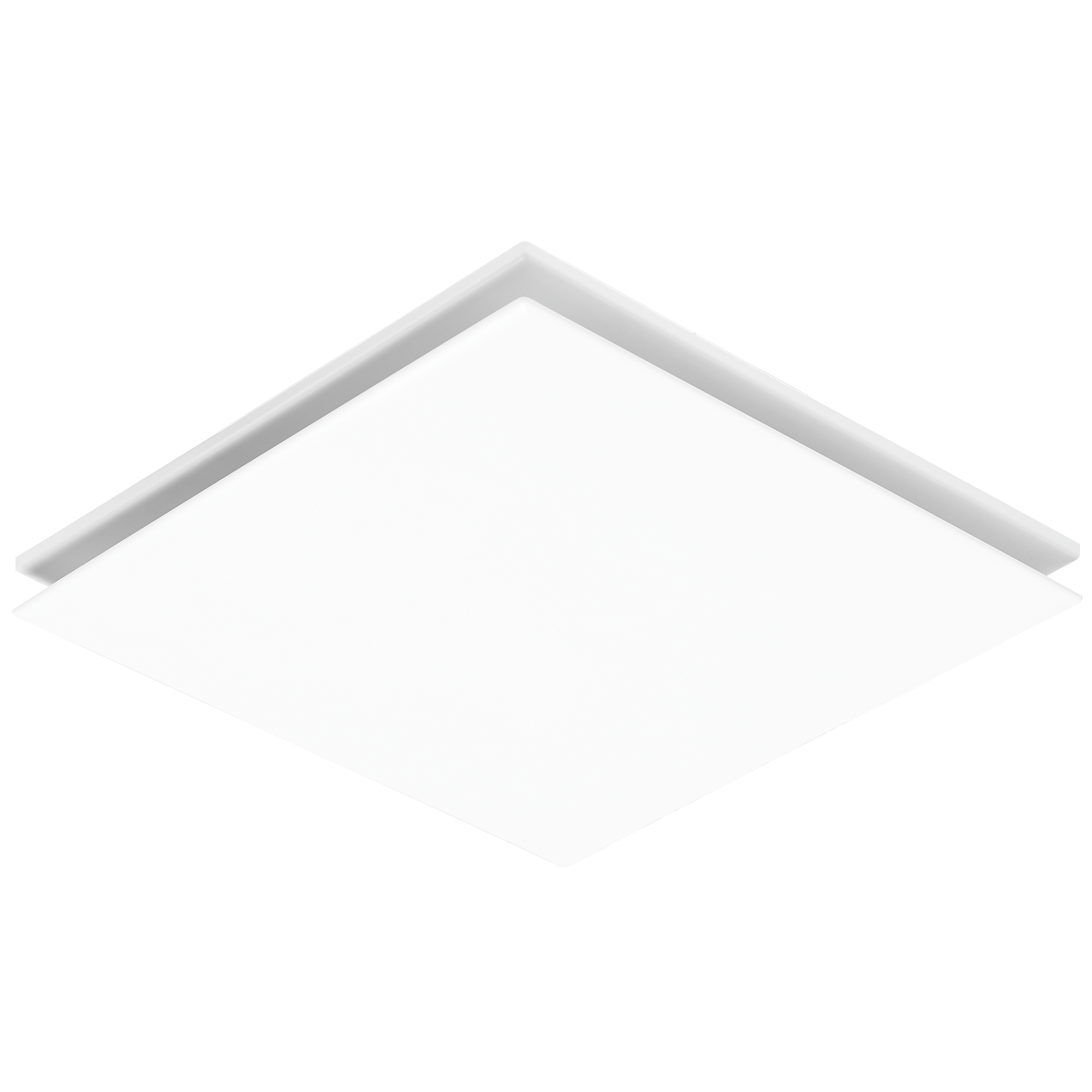 Flow Square 250mm Exhaust Fan White