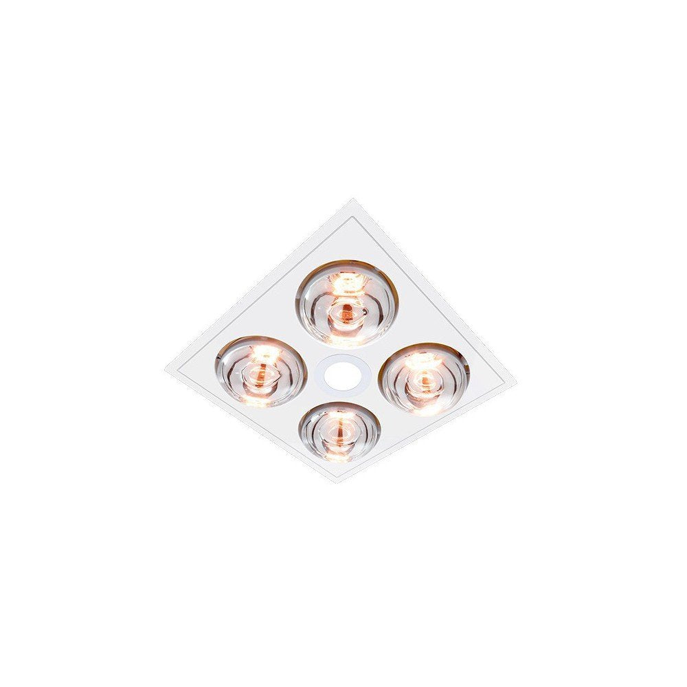 Myka Slimline 3 in 1 4 Heat, Exhaust Fan with 10W LED Light in White
