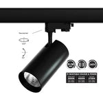 Unitrek LED Tri-Colour Track Spot 30 21W 3/4/5.7K 40 Degrees Three Circuit Black