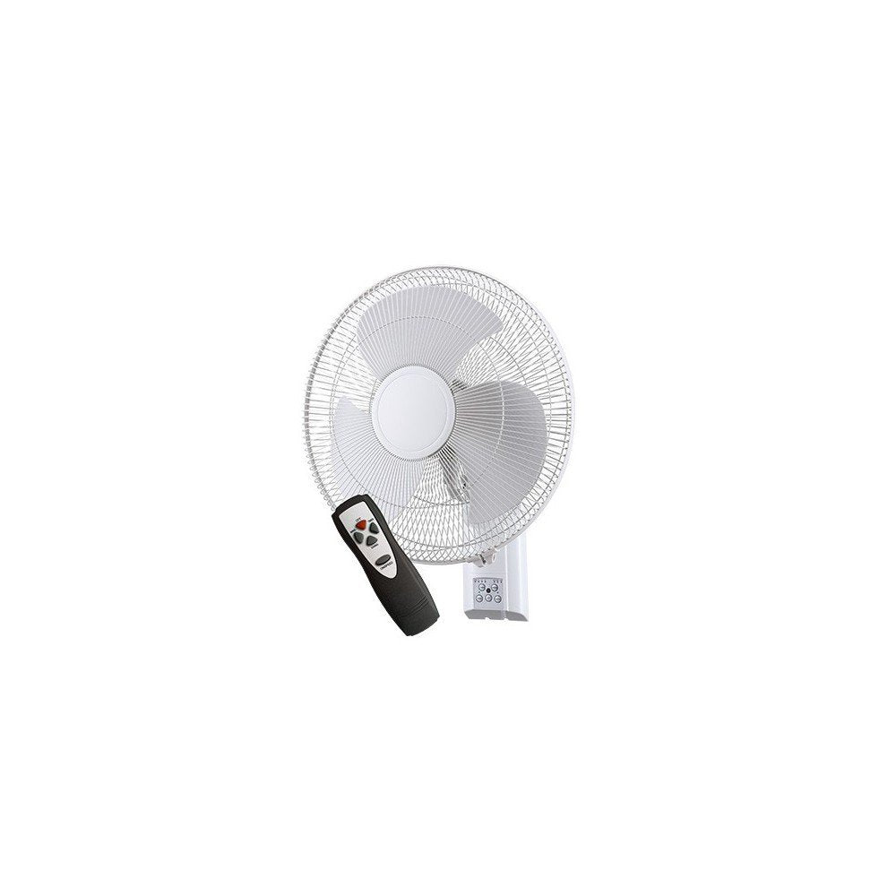 Zephyr 2 White 40cm 3 Blade Wall Fan with Remote Control